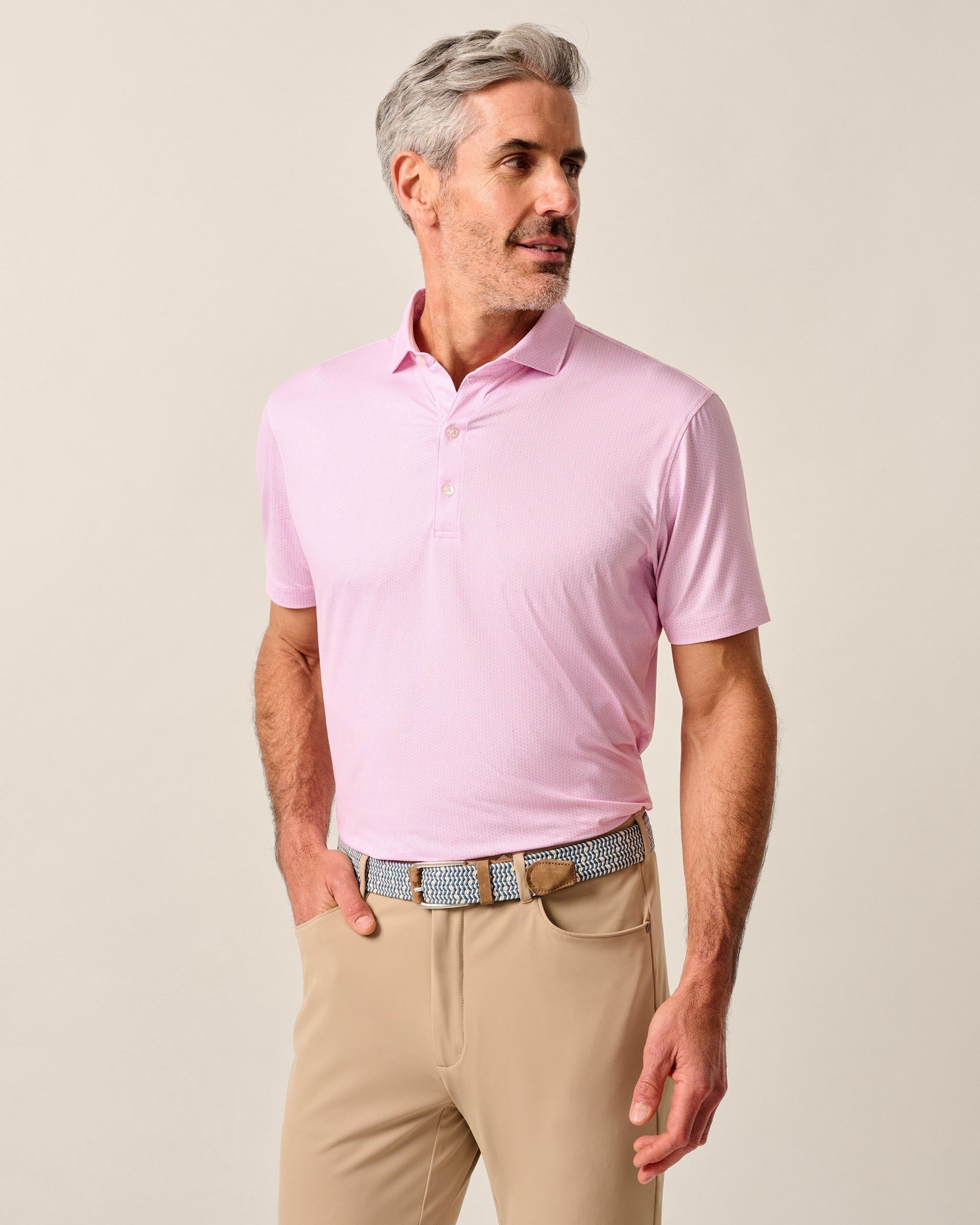 Johnnie-O Featherweight Performance Polo - Marlin, Azalea