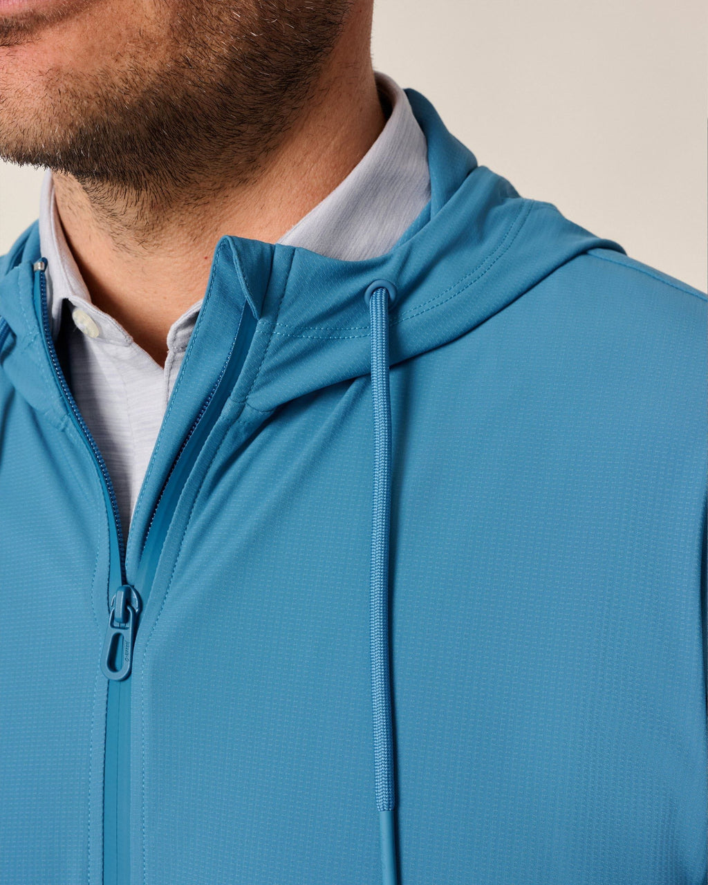 Johnnie-O Marshal Featherweight Hooded Jacket, Barrels Blue