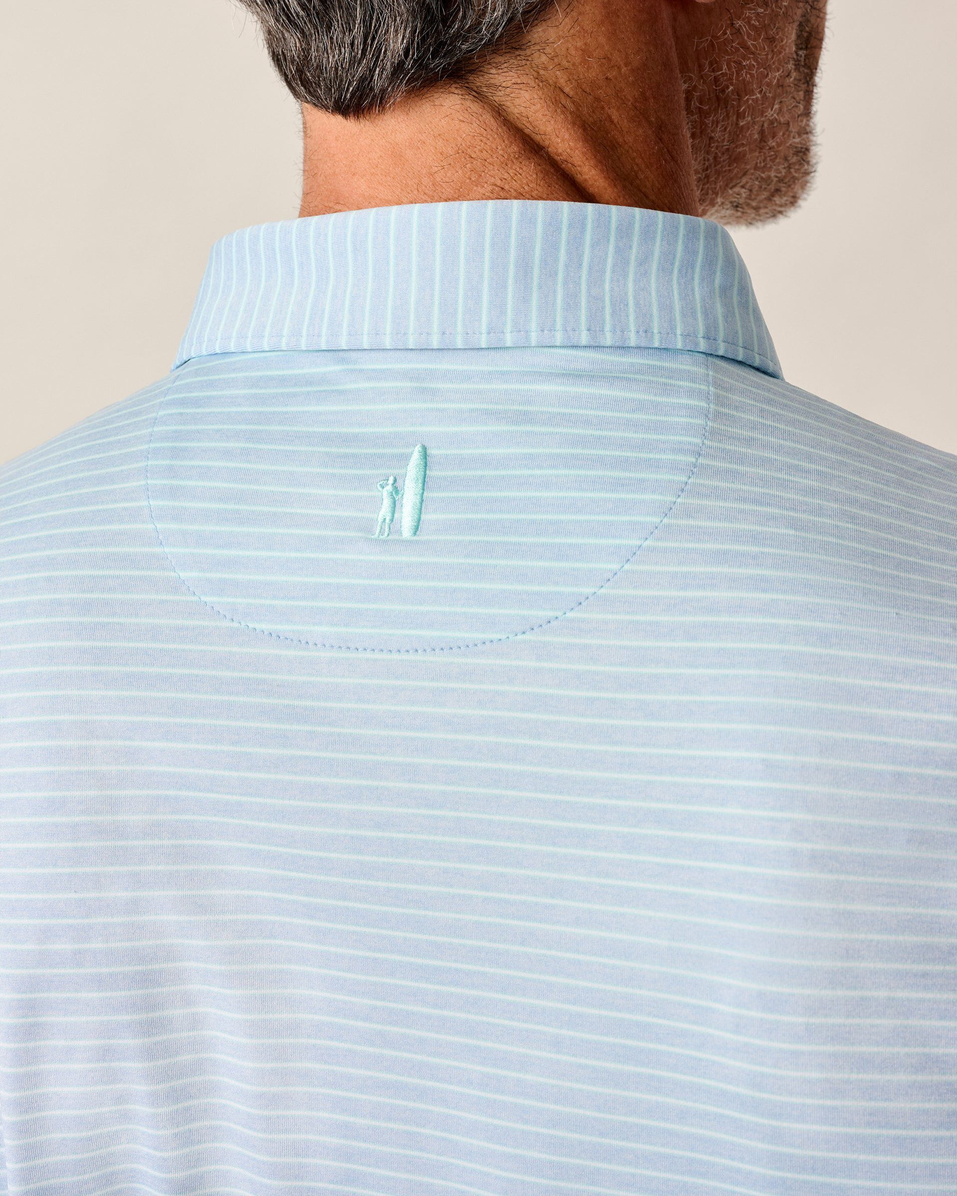 Johnnie-O Performance Jersey Polo - Michael Stripe, Kona