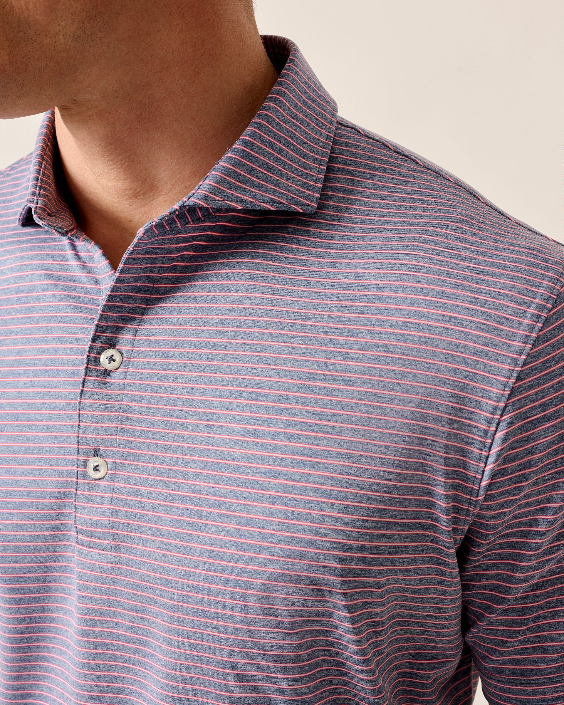 Johnnie-O Performance Jersey Polo - Michael Stripe