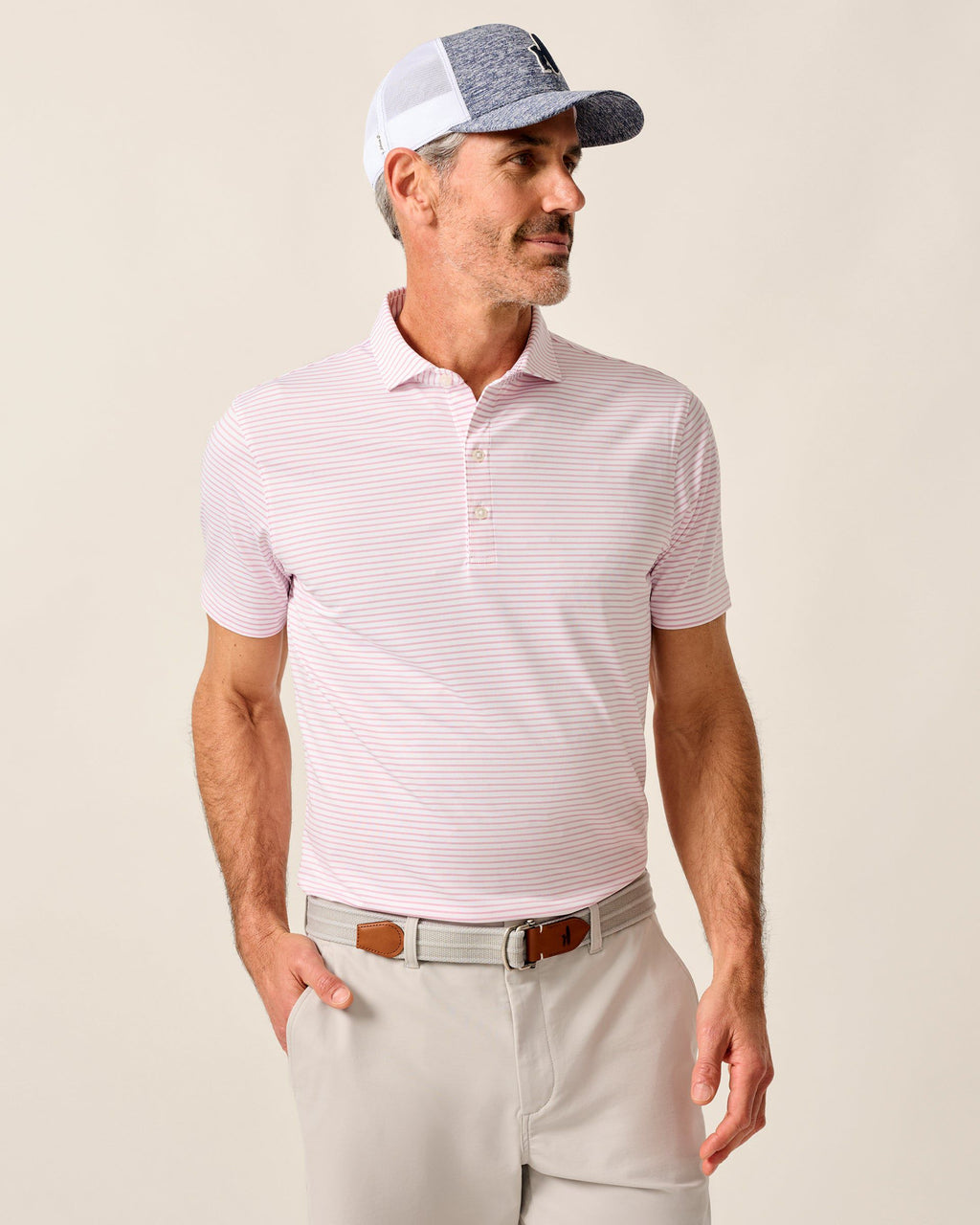 Johnnie-O Performance Jersey Polo - Michael Stripe