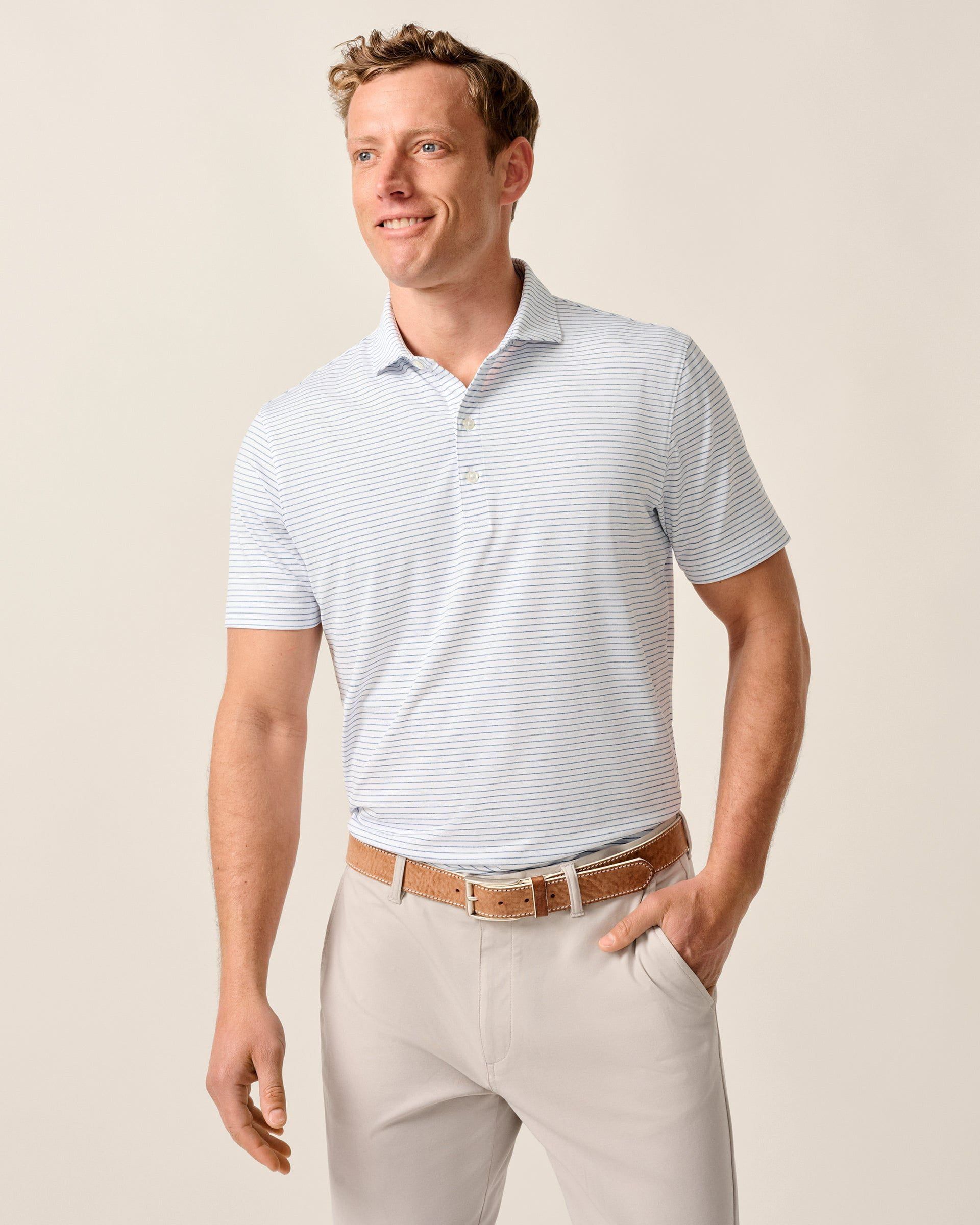 Johnnie-O Performance Jersey Polo - Michael Stripe