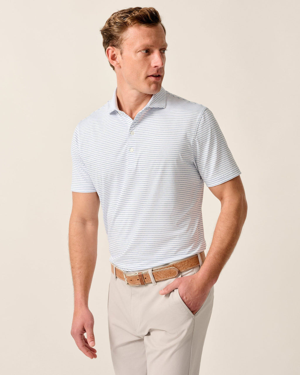 Johnnie-O Performance Jersey Polo - Michael Stripe