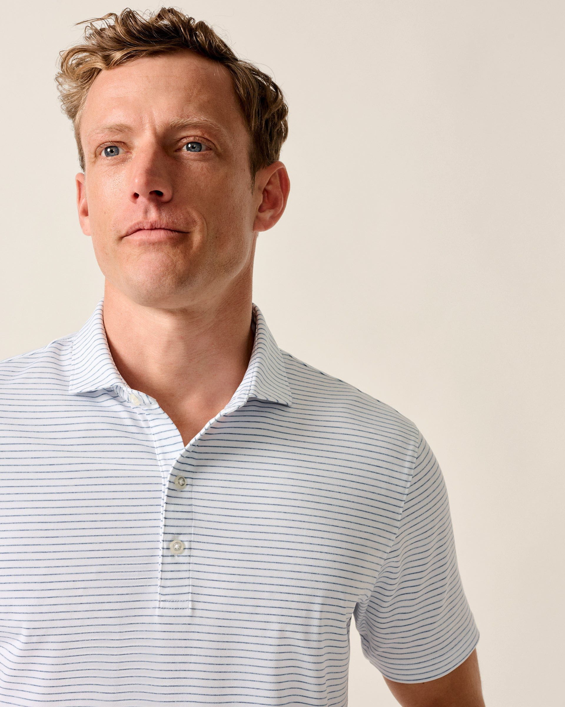 Johnnie-O Performance Jersey Polo - Michael Stripe