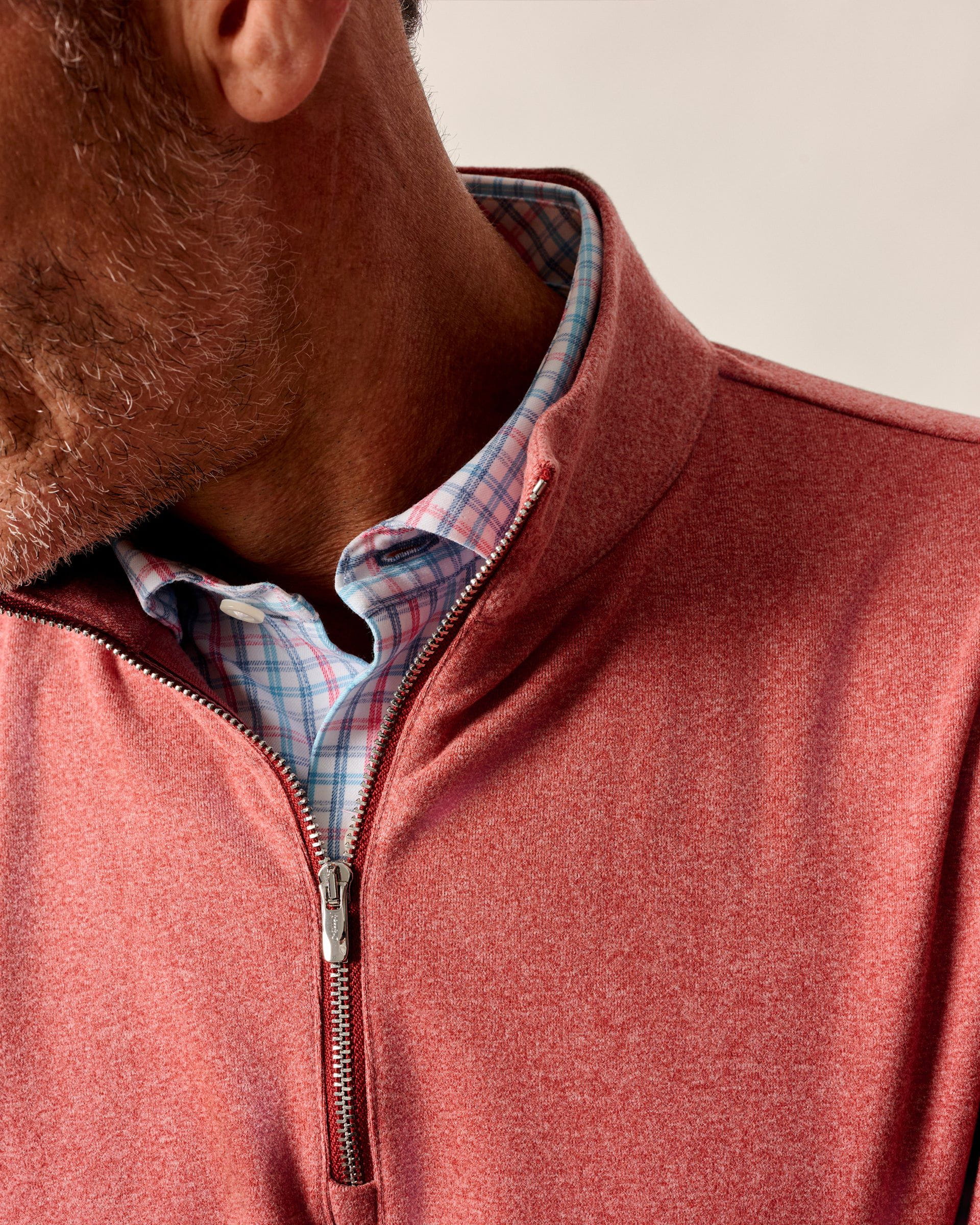 Johnnie-O Mikey Performance 1/4 Zip Pullover, Brick