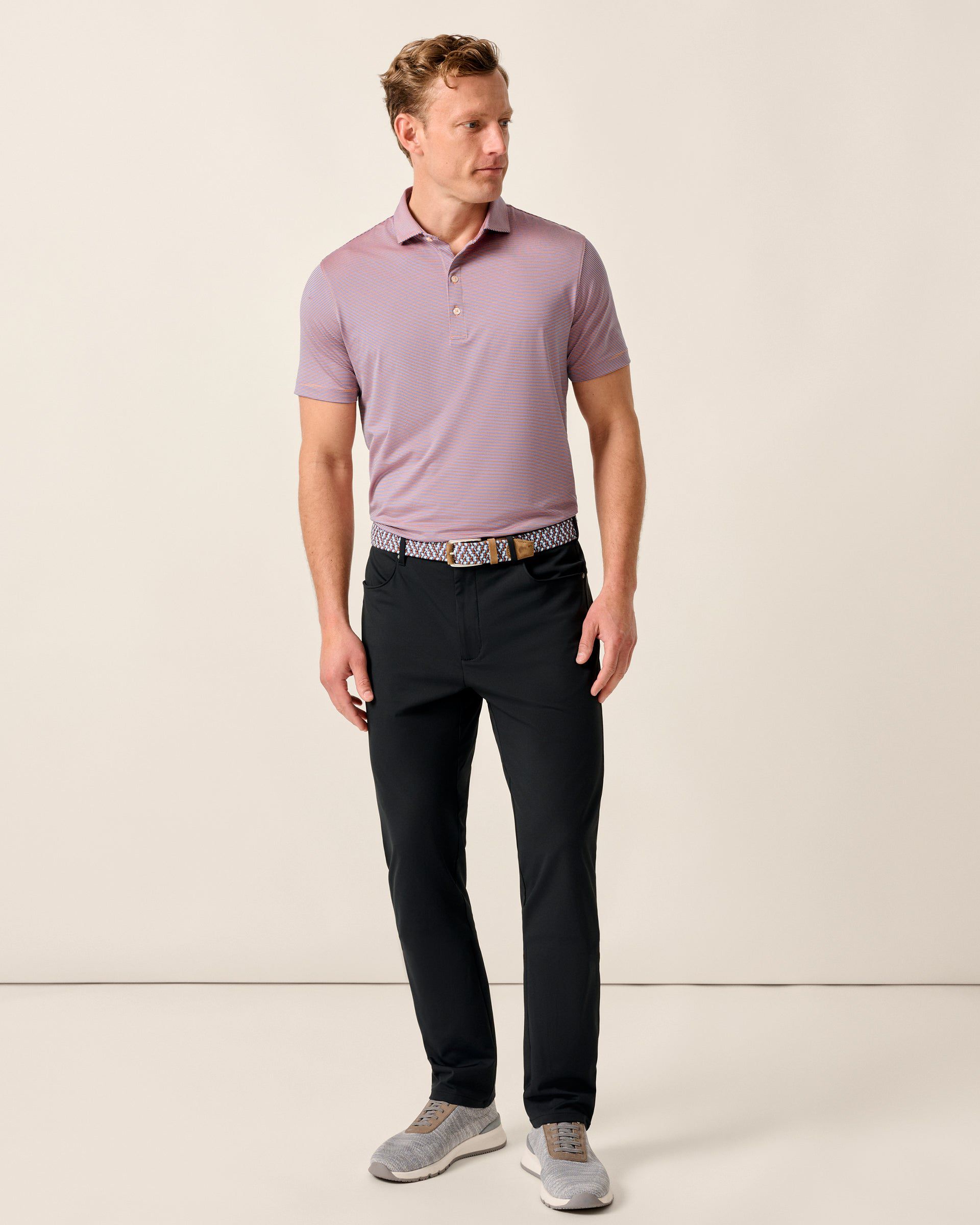 Johnnie-O Momentum Stretch Knit Performance Pant, Black