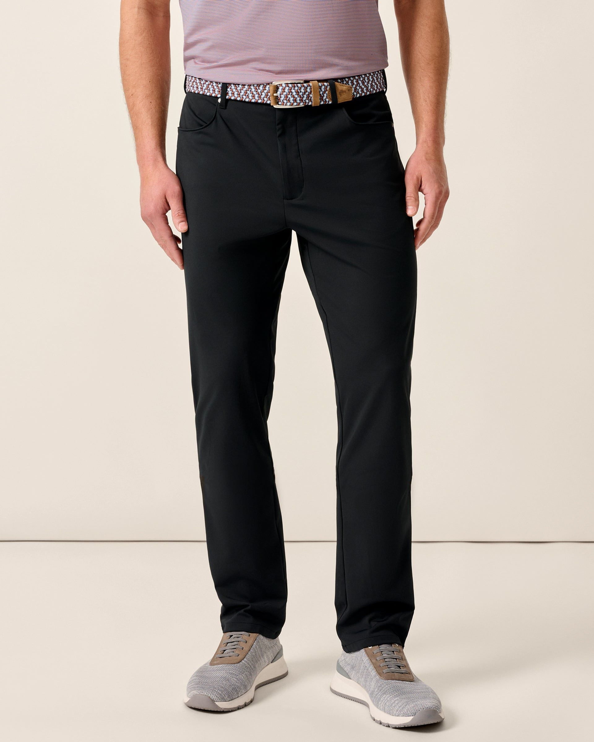 Johnnie-O Momentum Stretch Knit Performance Pant, Black