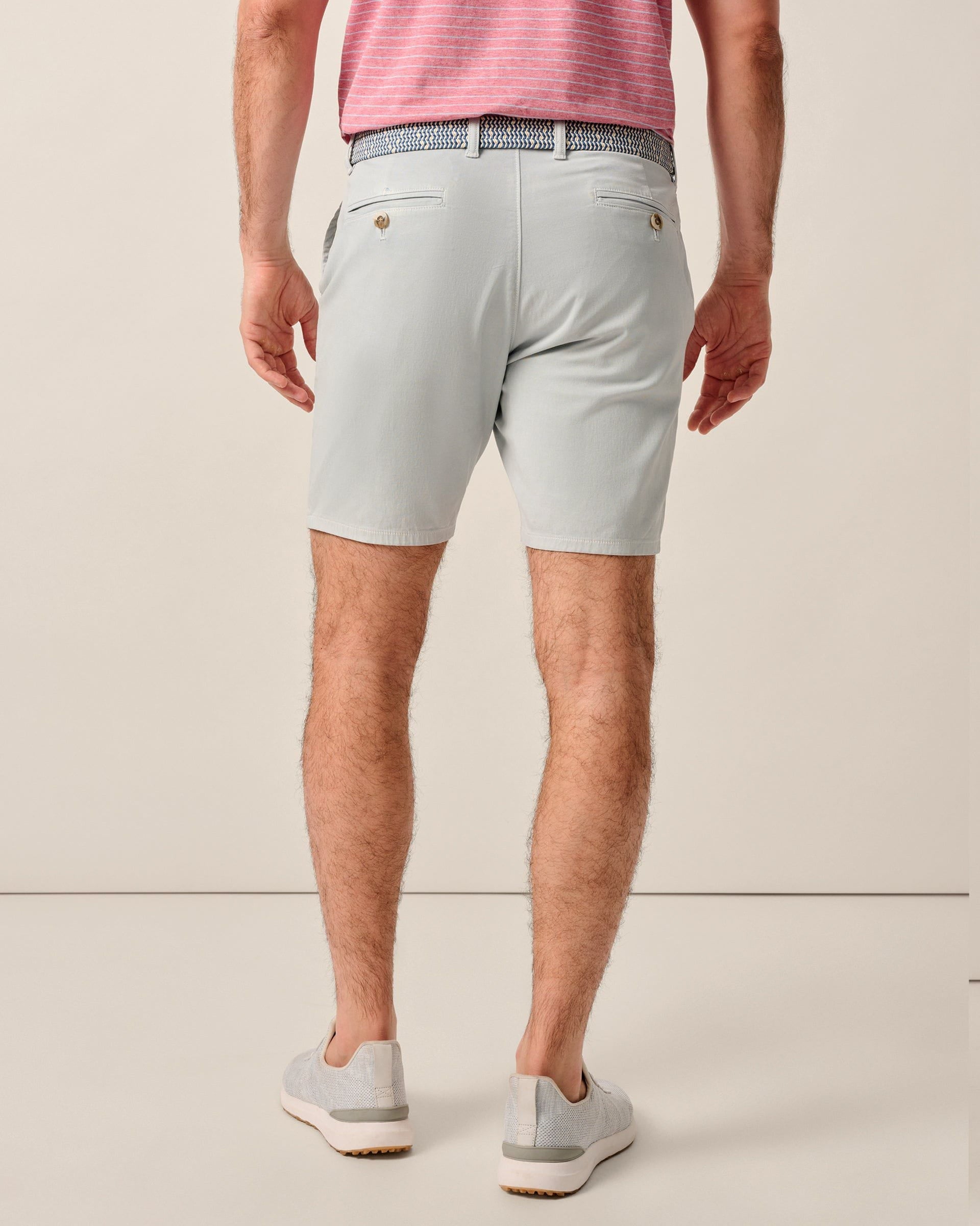 Johnnie-O Nassau Cotton Blend Shorts, Chrome