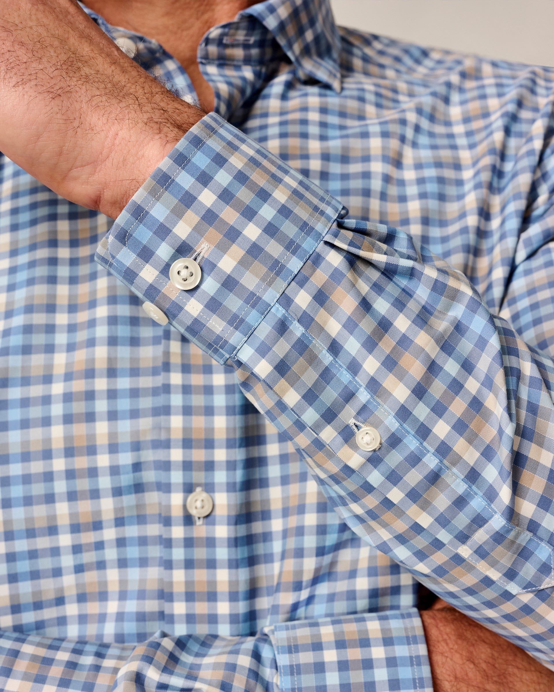 Johnnie-O Featherweight Performance Button Down Shirt - Olie, Navy