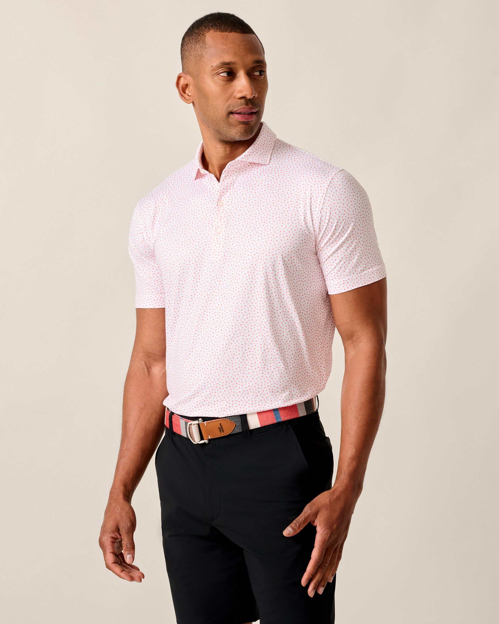 Johnnie-O Featherweight Performance Polo - Plumeria, Azalea