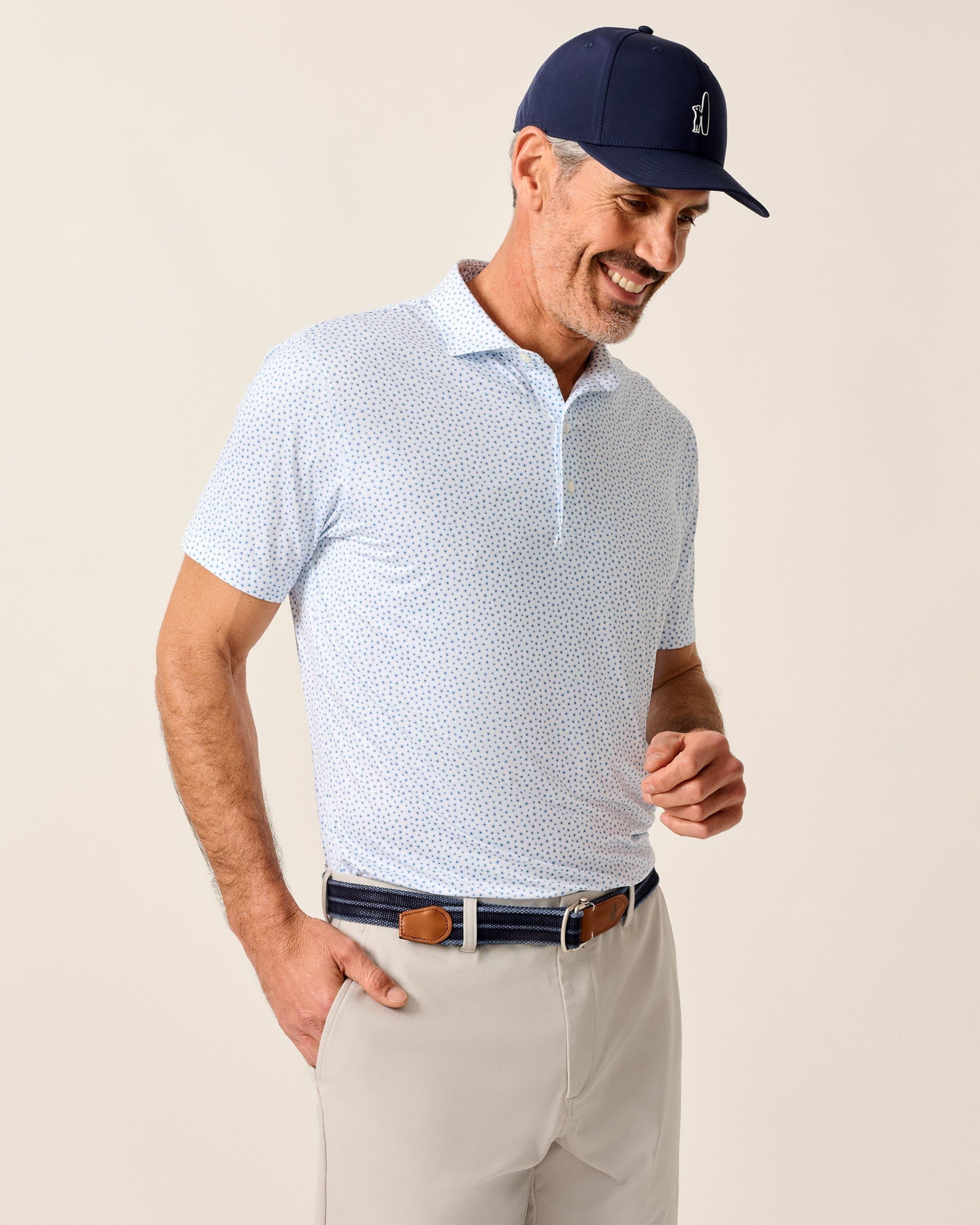 Johnnie-O Featherweight Performance Polo - Plumeria