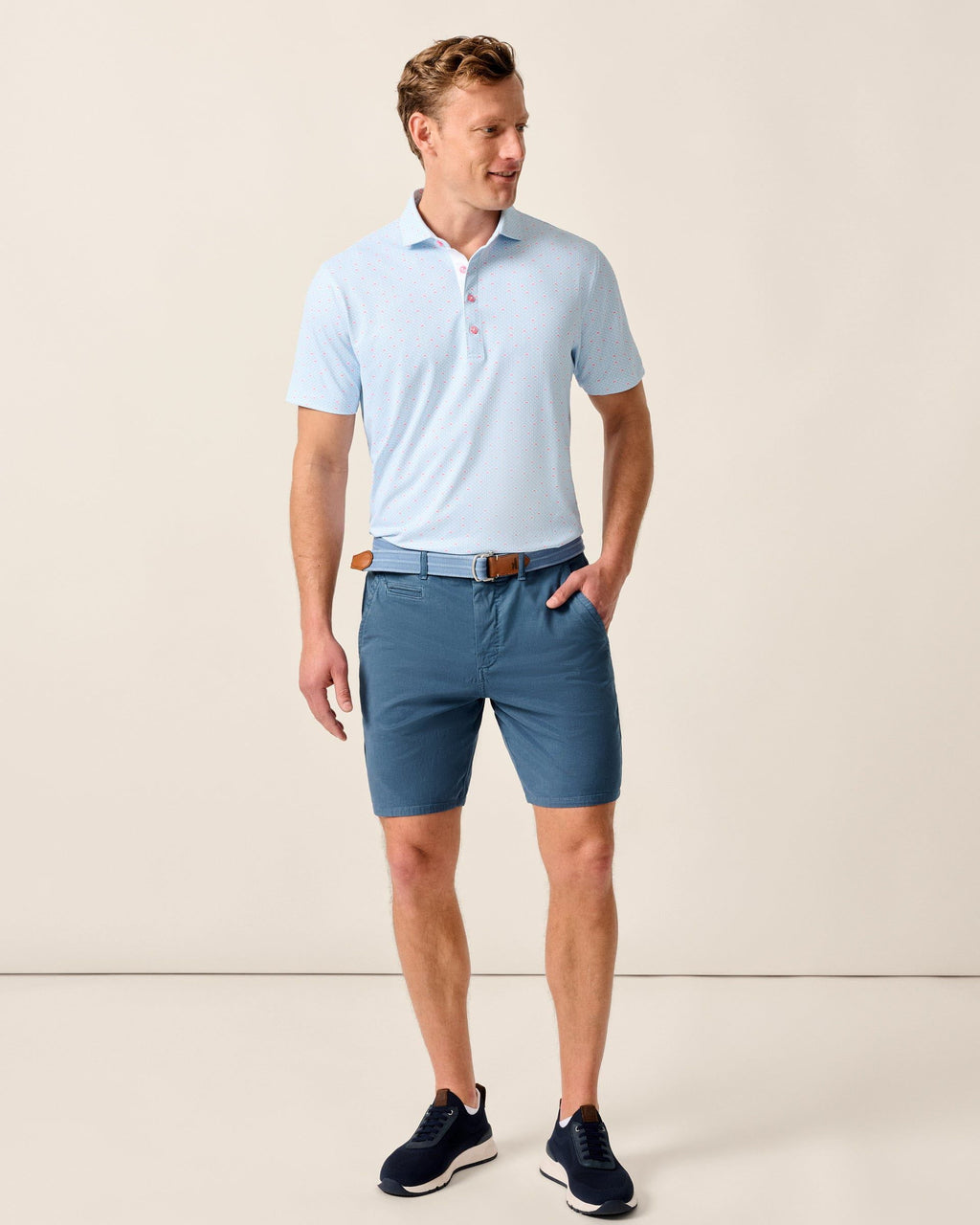 Johnnie-O Performance Mesh Polo - Poppy