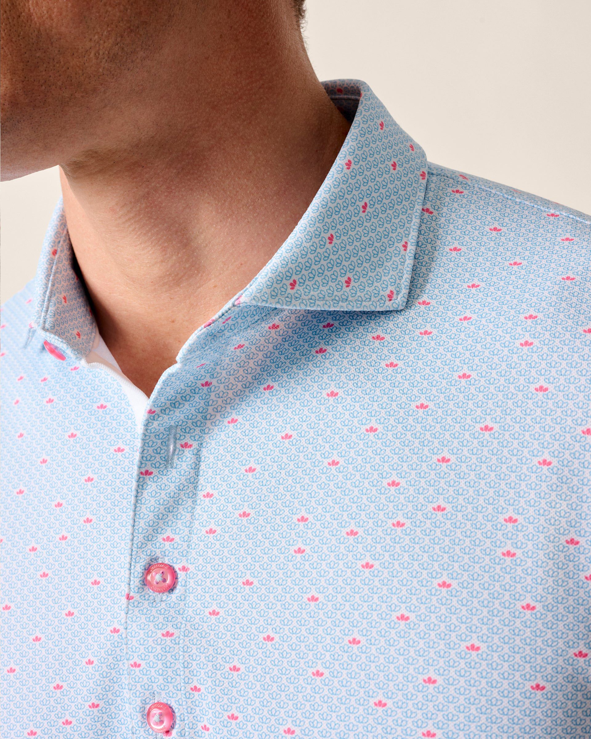 Johnnie-O Performance Mesh Polo - Poppy