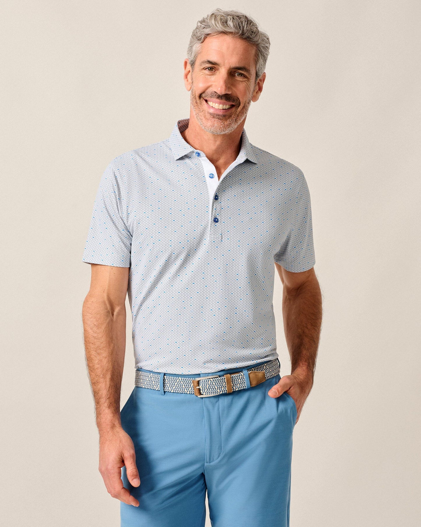 Johnnie-O Performance Mesh Polo - Poppy