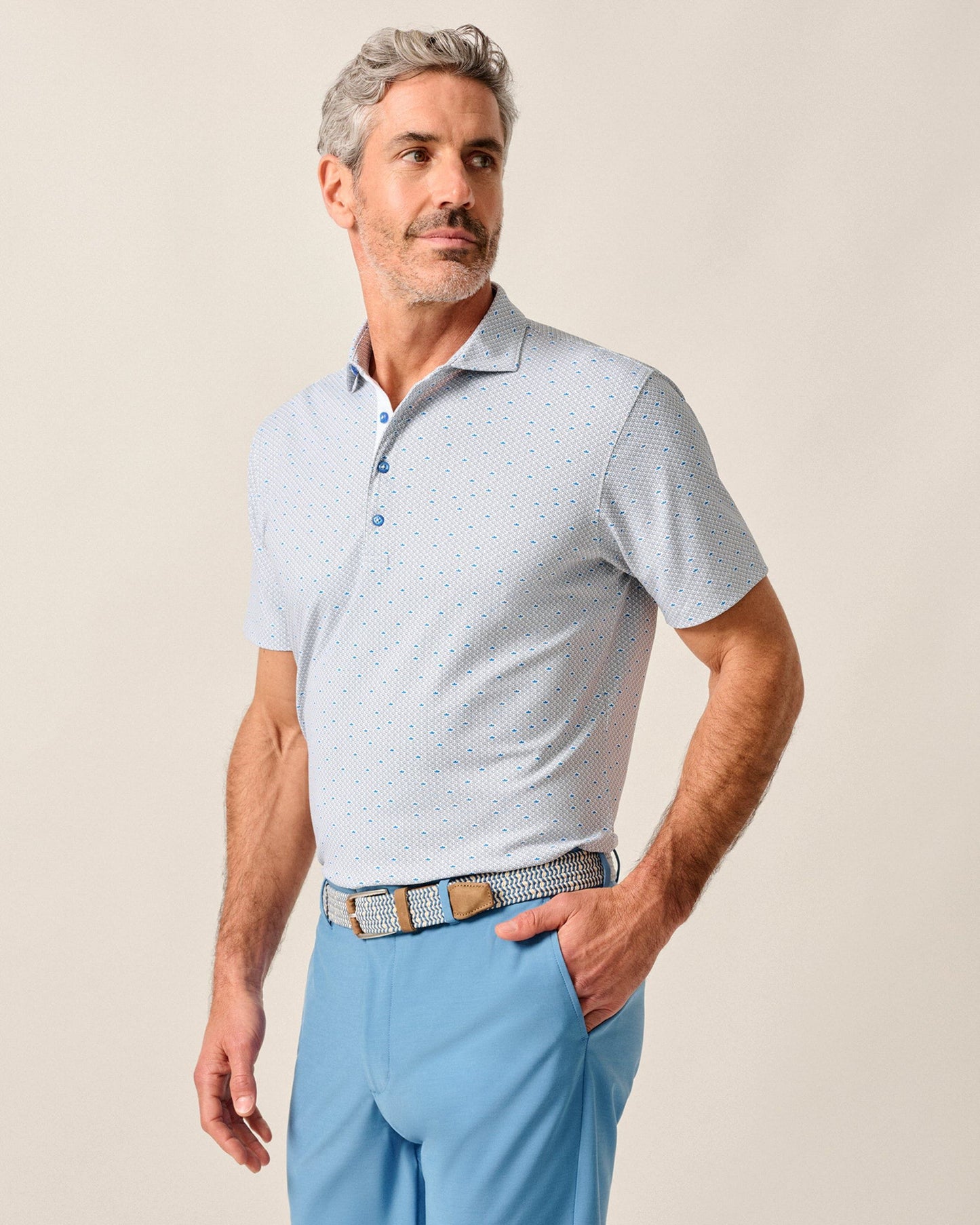 Johnnie-O Performance Mesh Polo - Poppy