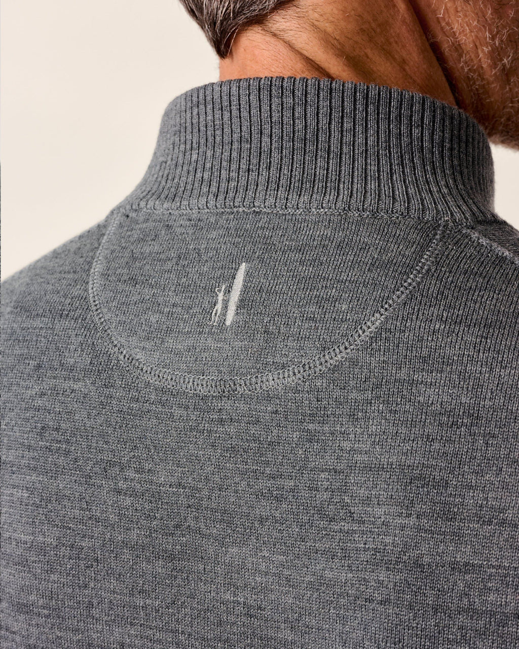 Johnnie-O Raynor Merino 1/4 Zip Sweater, Charcoal