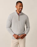 Johnnie-O Raynor Merino 1/4 Zip Sweater, Light Gray