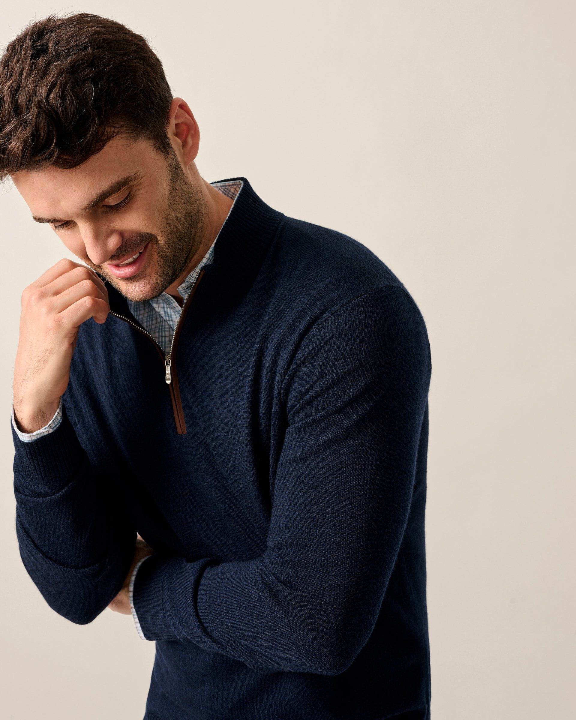 Johnnie-O Raynor Merino 1/4 Zip Sweater