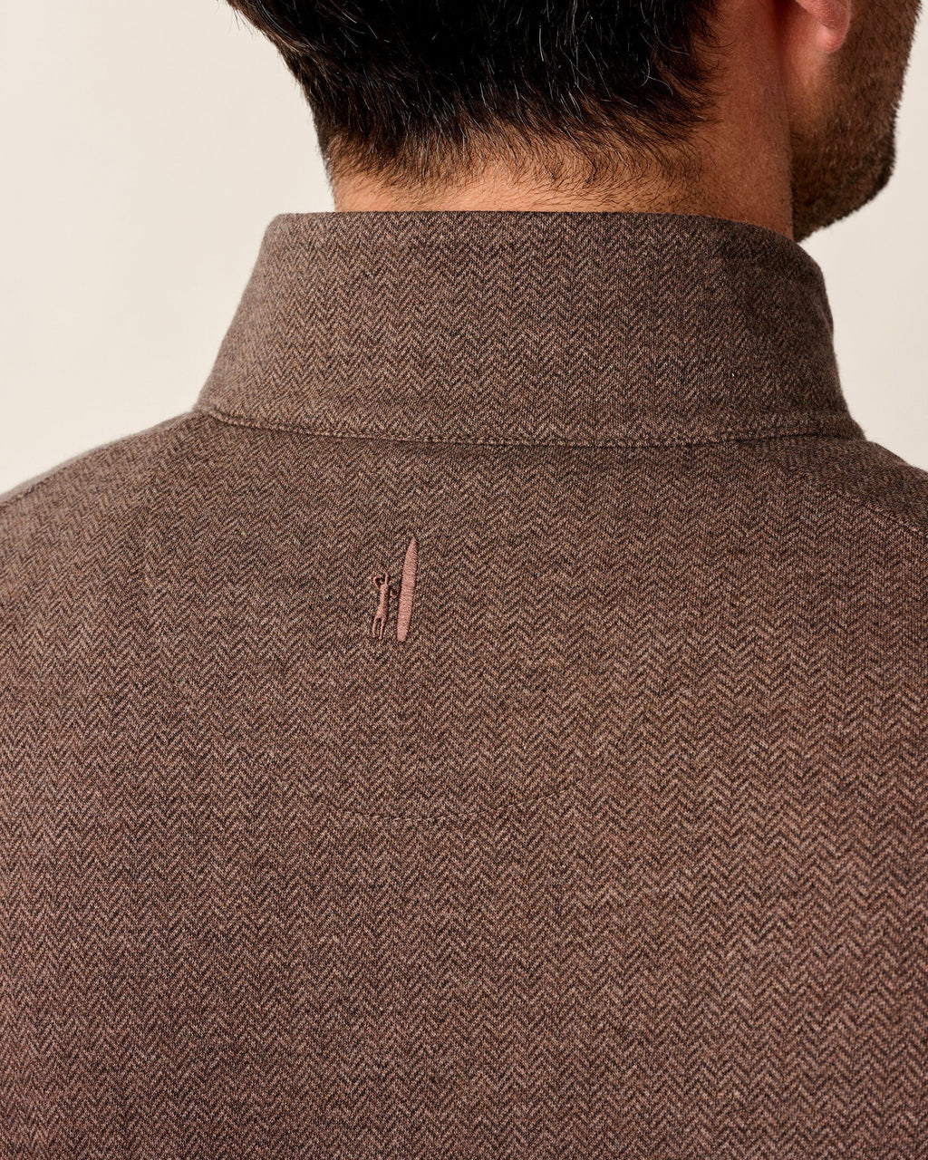 Johnnie-O Rubin Herringbone Cashmere Blend 1/4 Zip Pullover