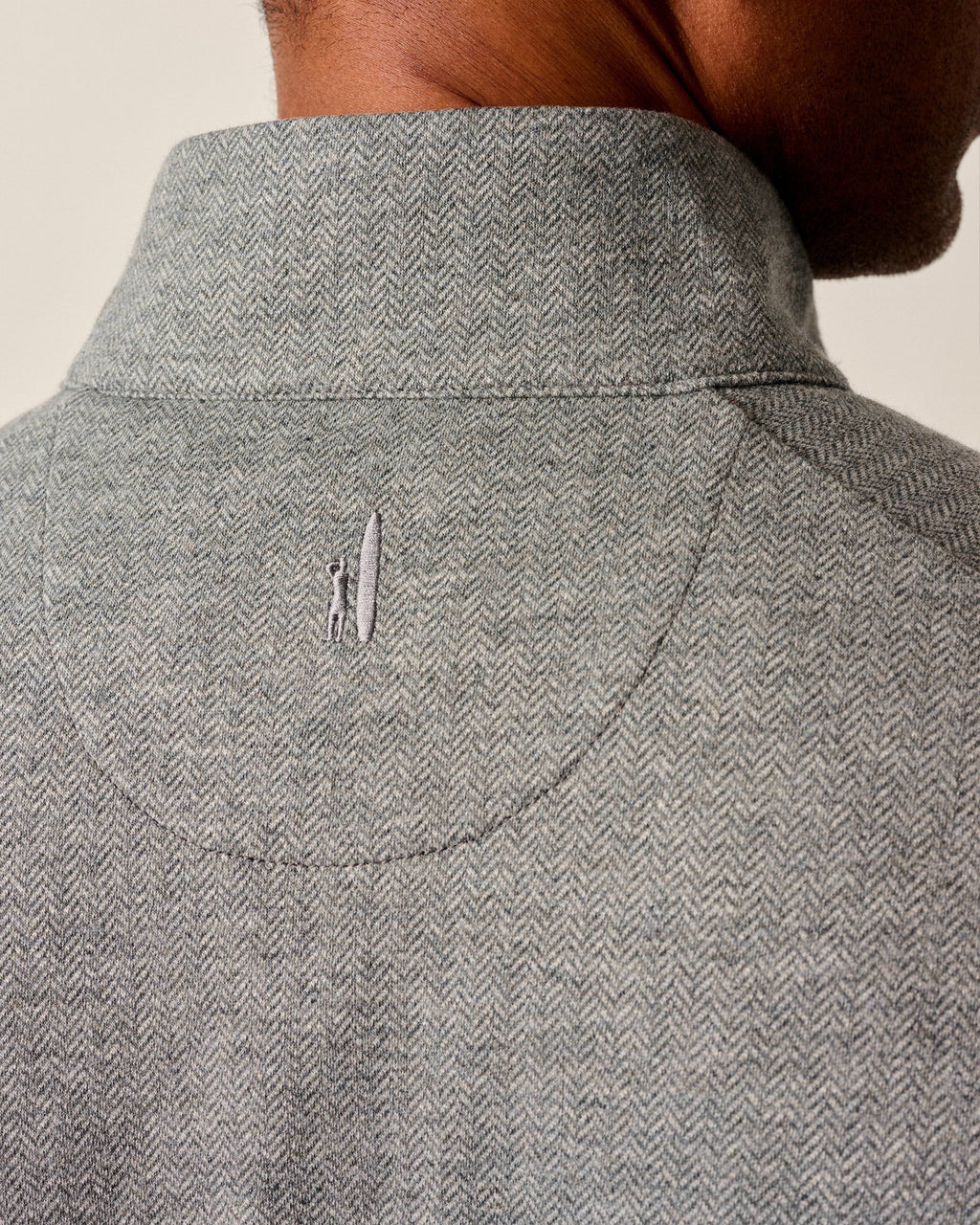 Johnnie-O Rubin Herringbone Cashmere Blend 1/4 Zip Pullover