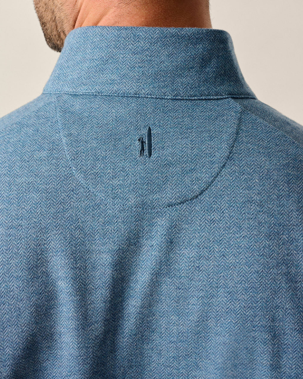 Johnnie-O Rubin Herringbone Cashmere Blend 1/4 Zip Pullover