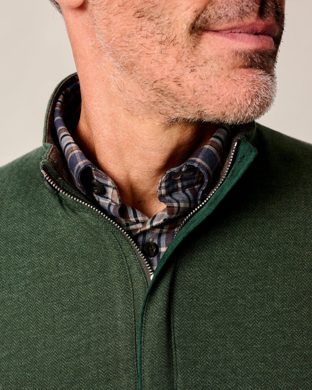 Johnnie-O Rubin Herringbone Cashmere Blend 1/4 Zip Pullover