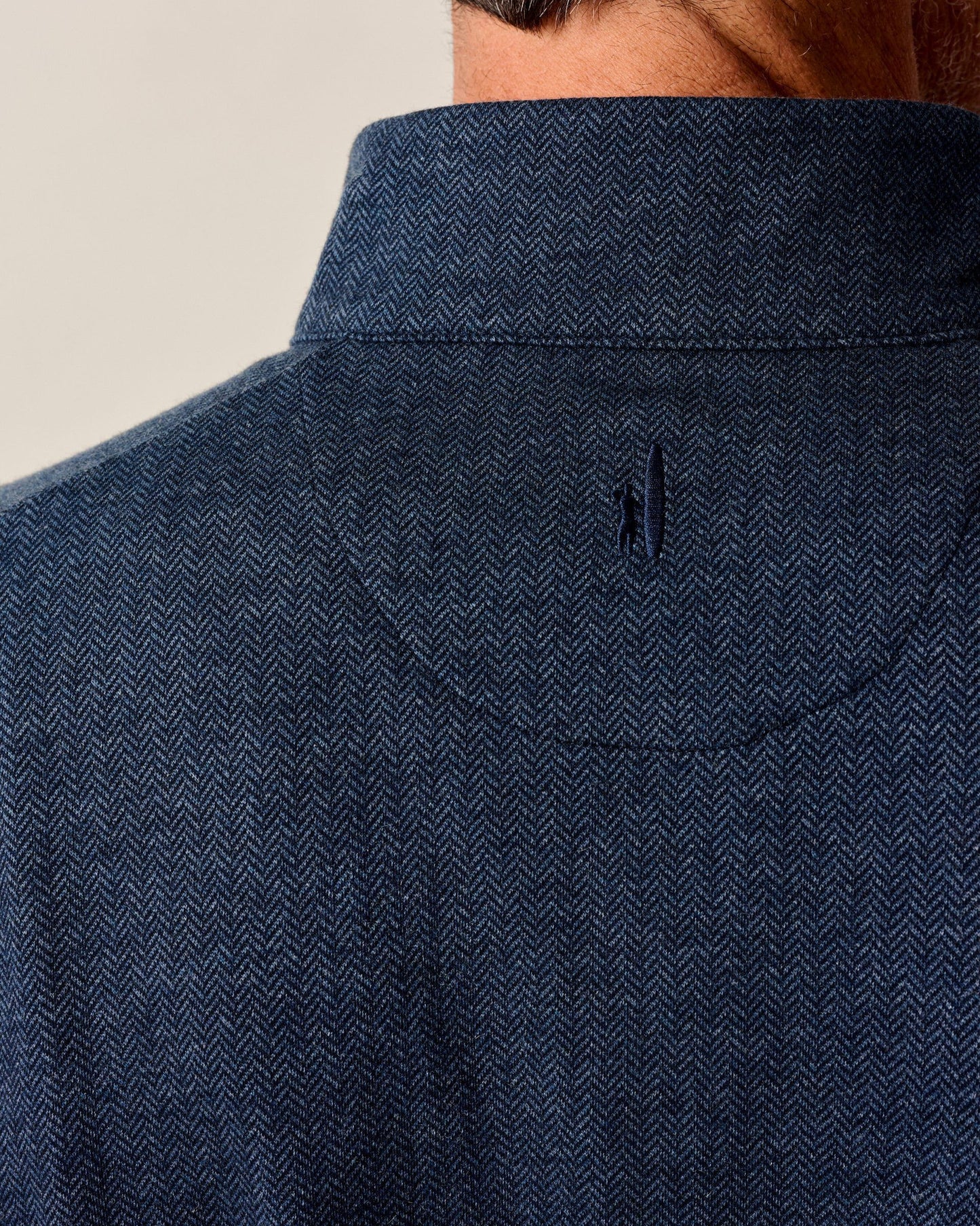 Johnnie-O Rubin Herringbone Cashmere Blend 1/4 Zip Pullover