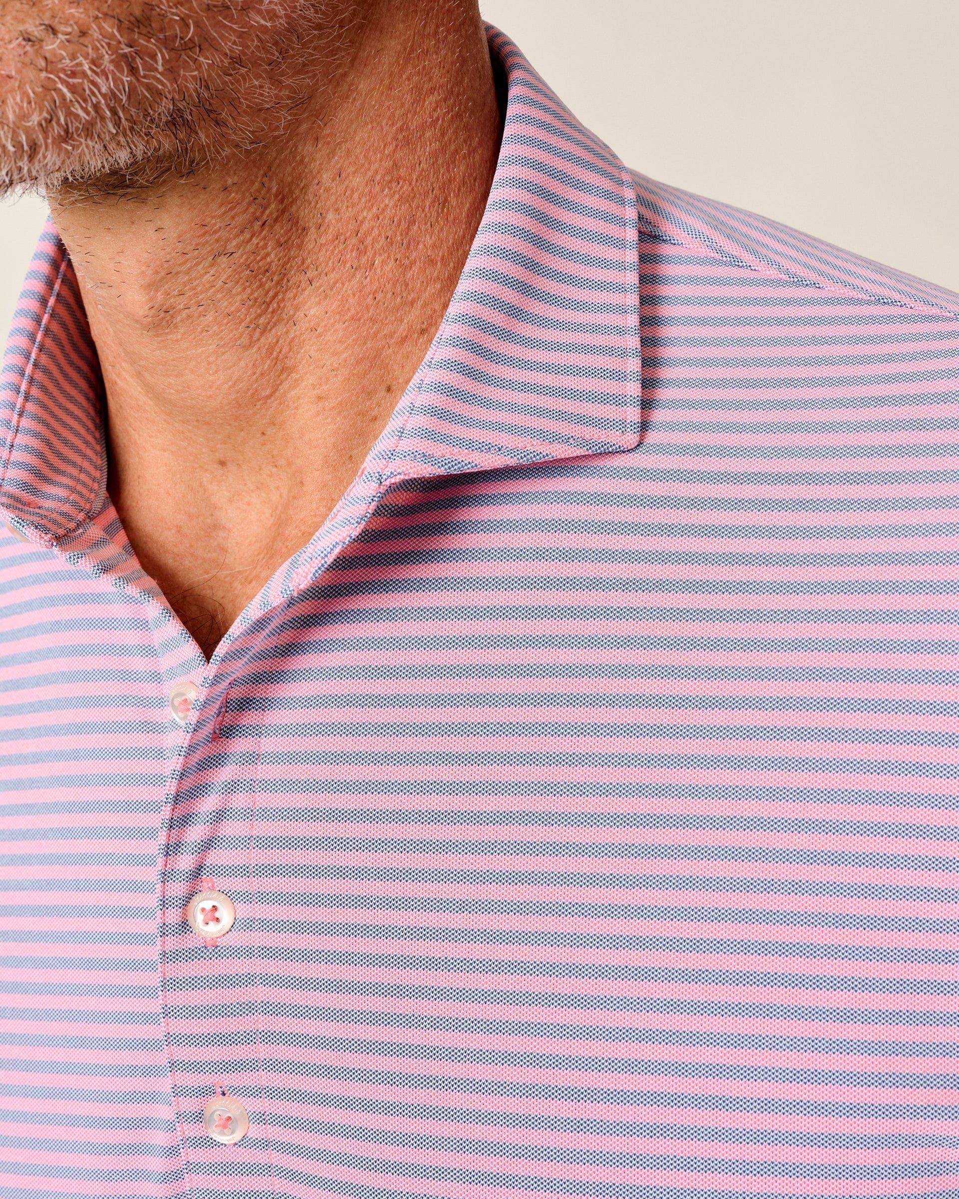 Johnnie-O Performance Mesh Polo - Stetson Stripe