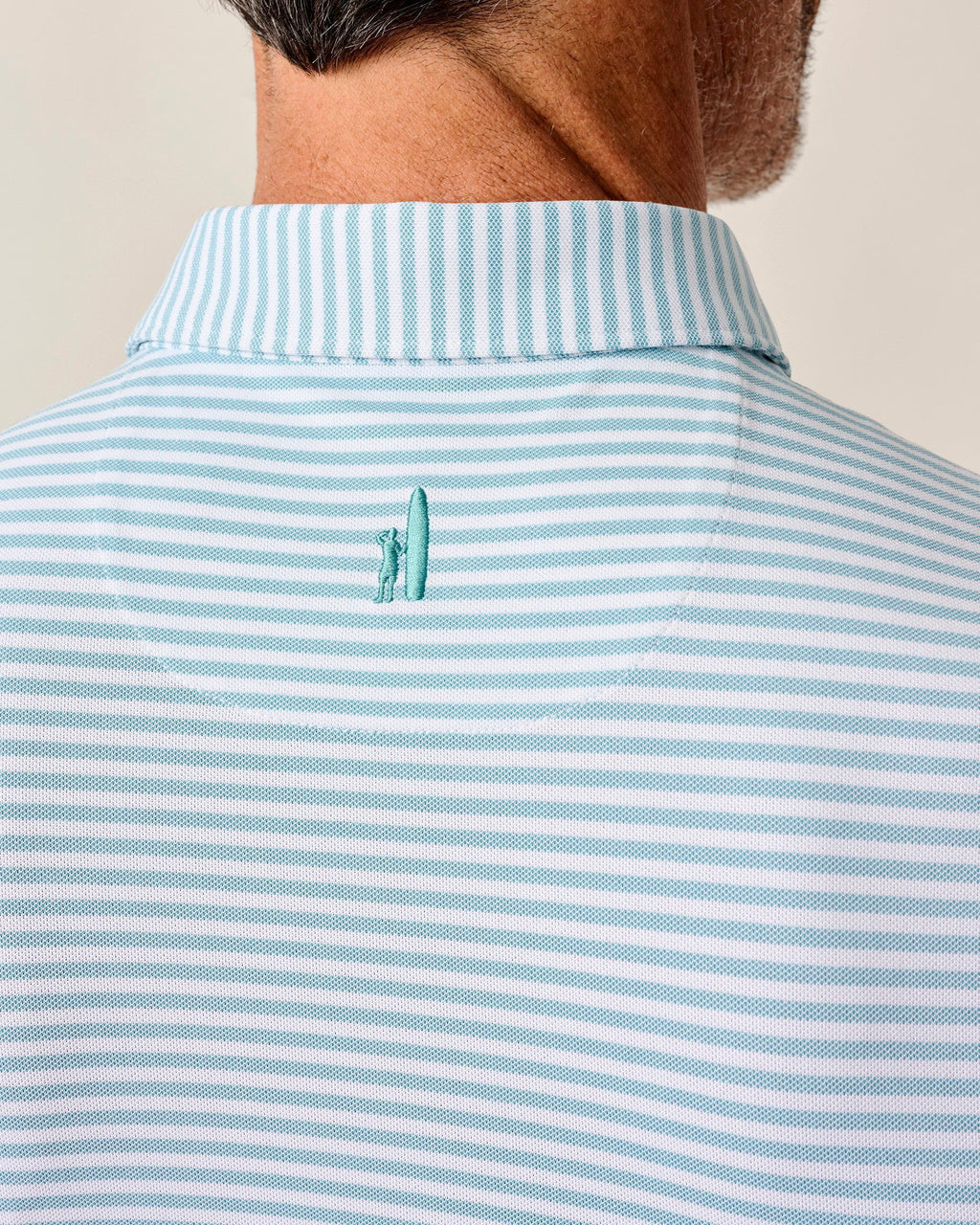 Johnnie-O Performance Mesh Polo - Stetson Stripe, Haze