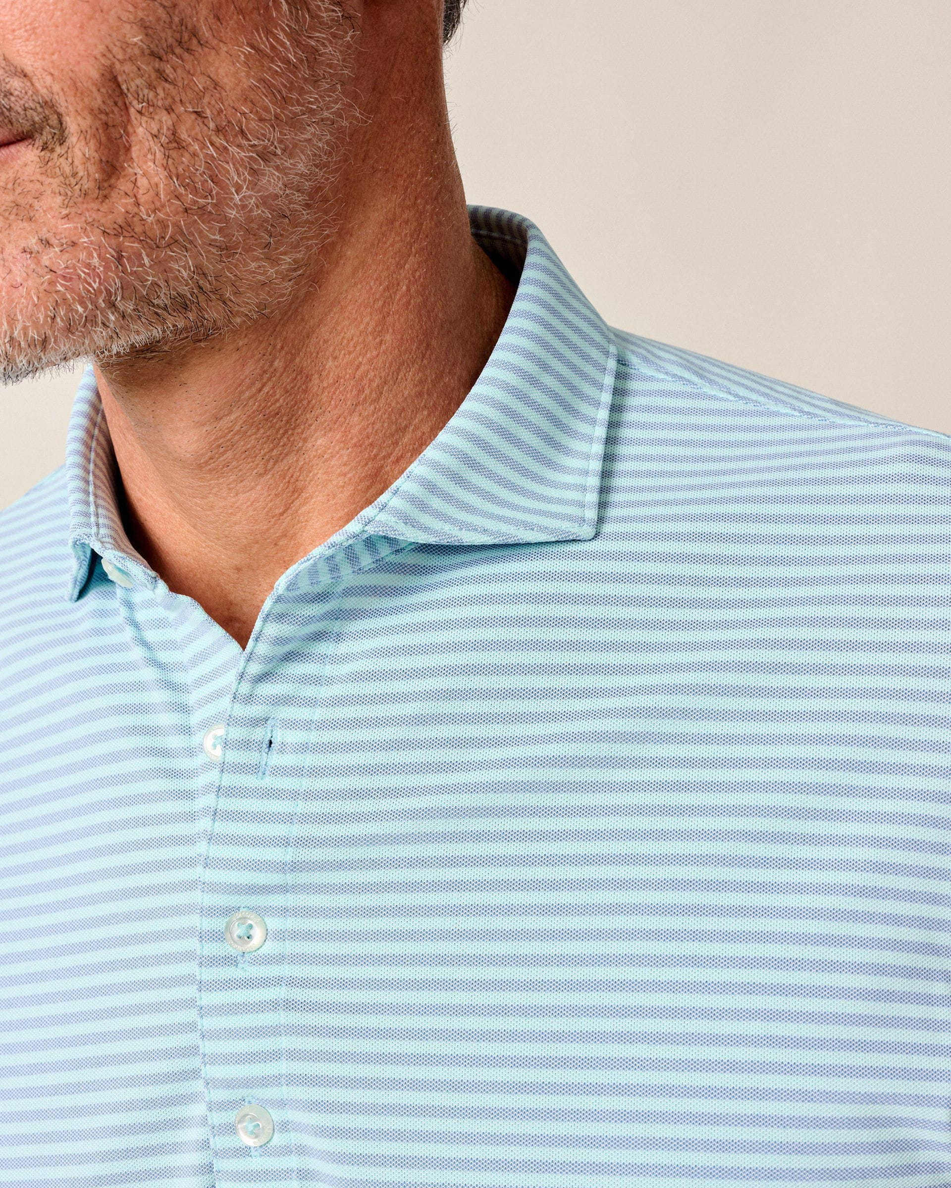 Johnnie-O Performance Mesh Polo - Stetson Stripe
