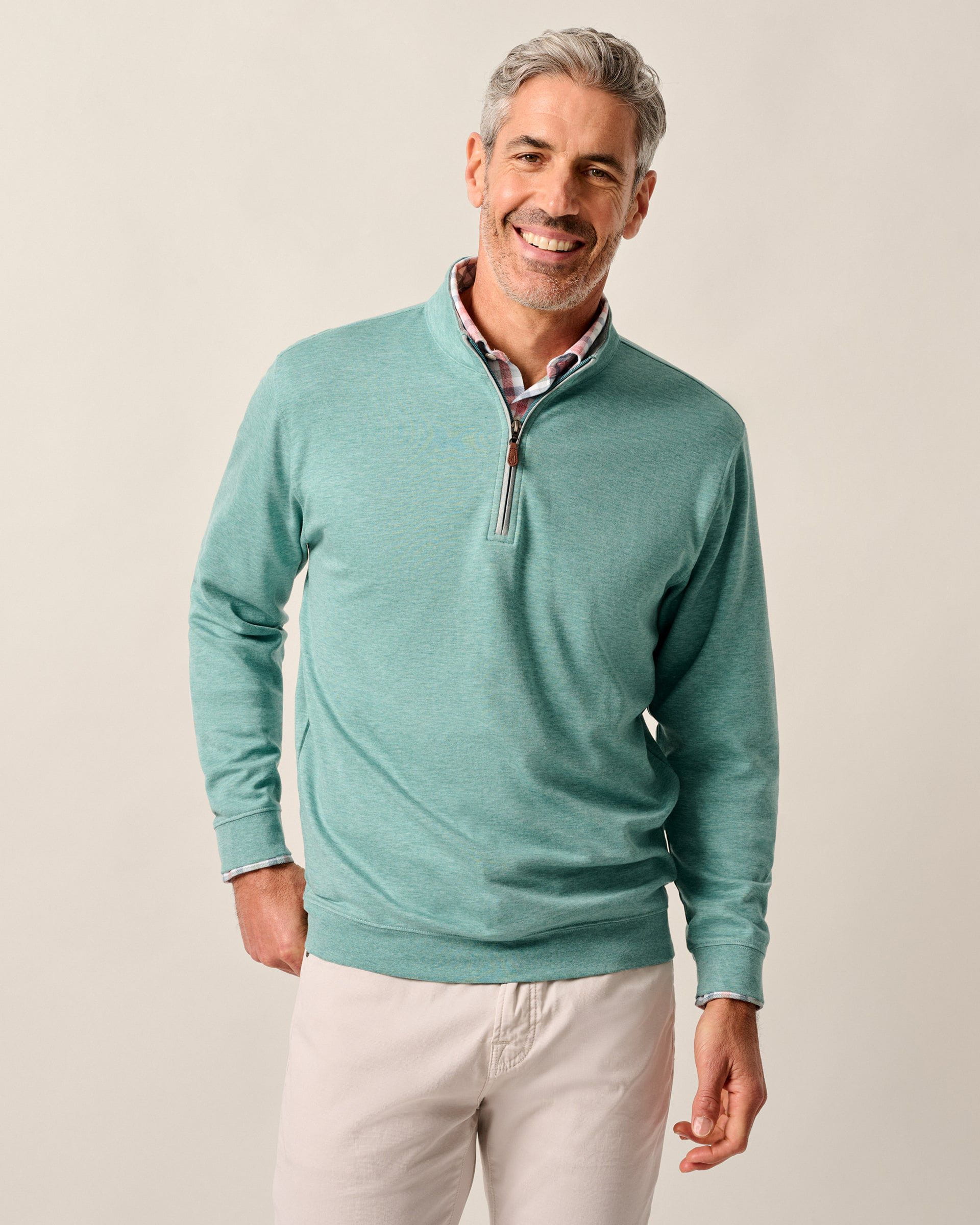 Johnnie-O Sully 1/4 Zip Pullover, Fountain
