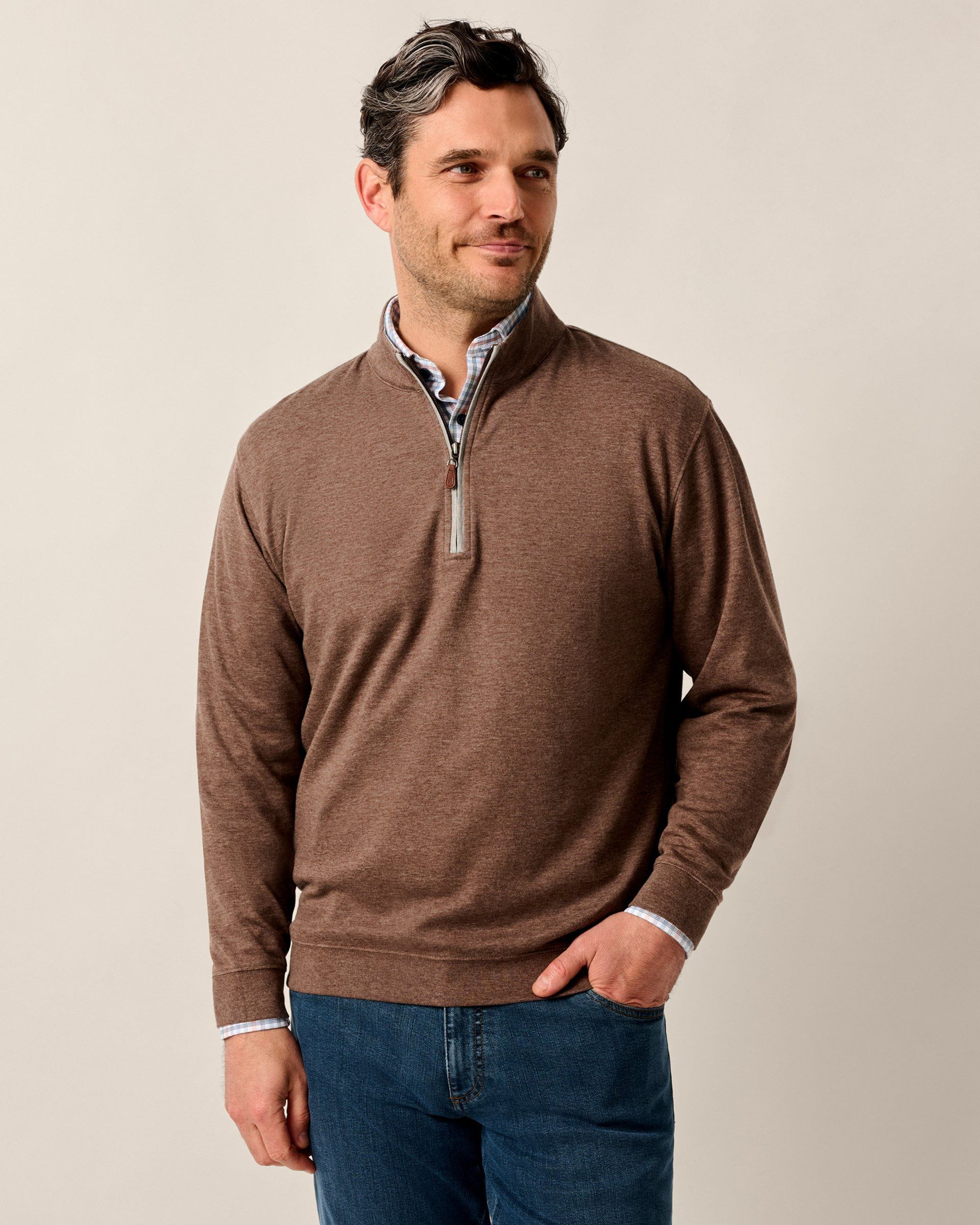 Johnnie-O Sully 1/4 Zip Pullover, Grizzly