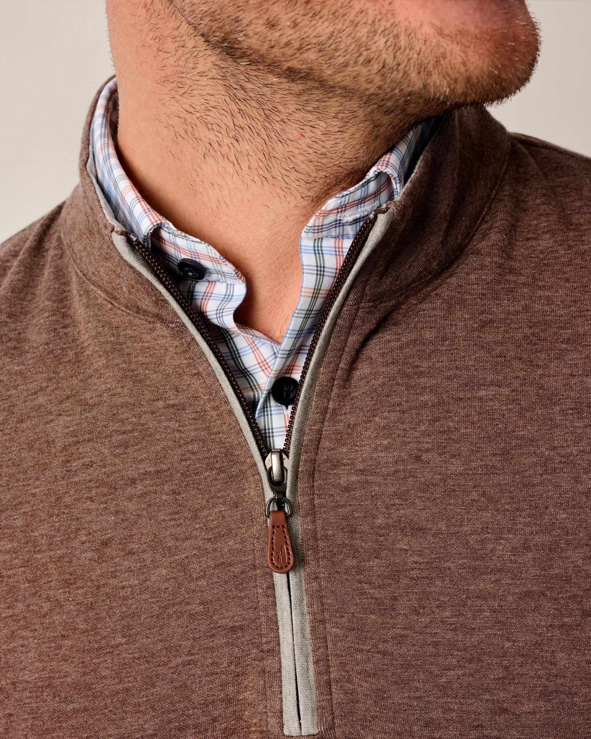 Johnnie-O Sully 1/4 Zip Pullover, Grizzly