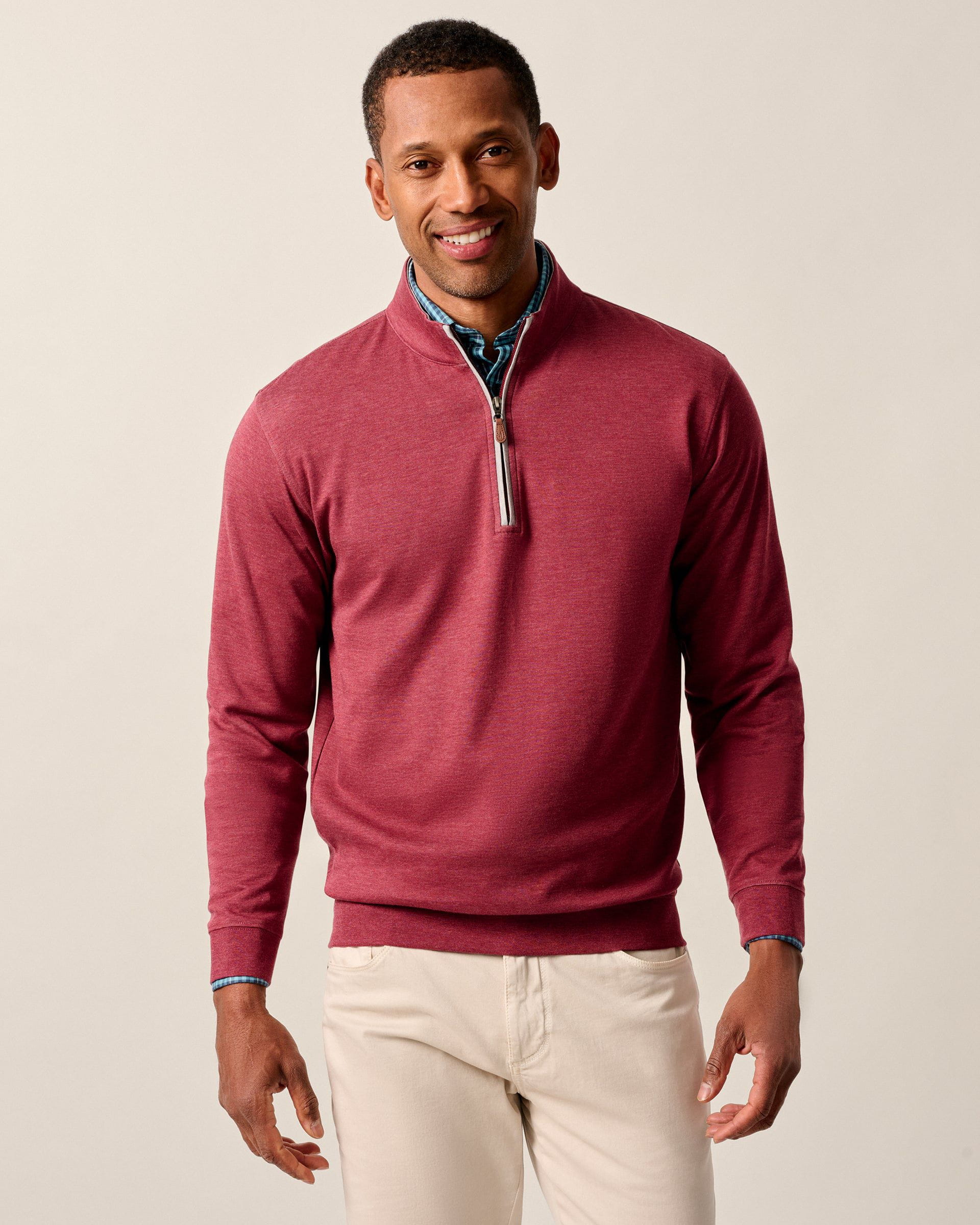 Johnnie-O Sully 1/4 Zip Pullover, Port