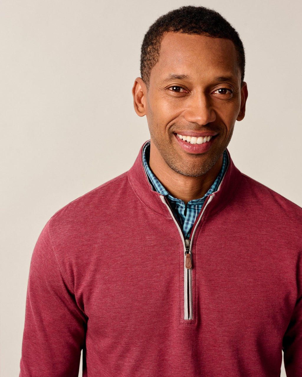 Johnnie-O Sully 1/4 Zip Pullover, Port