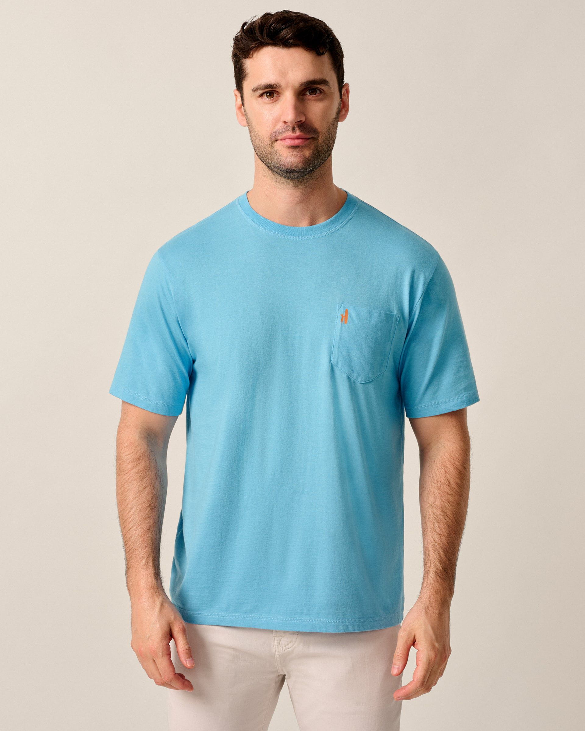Johnnie-O Sun Line Pocket T-Shirt, Maliblu