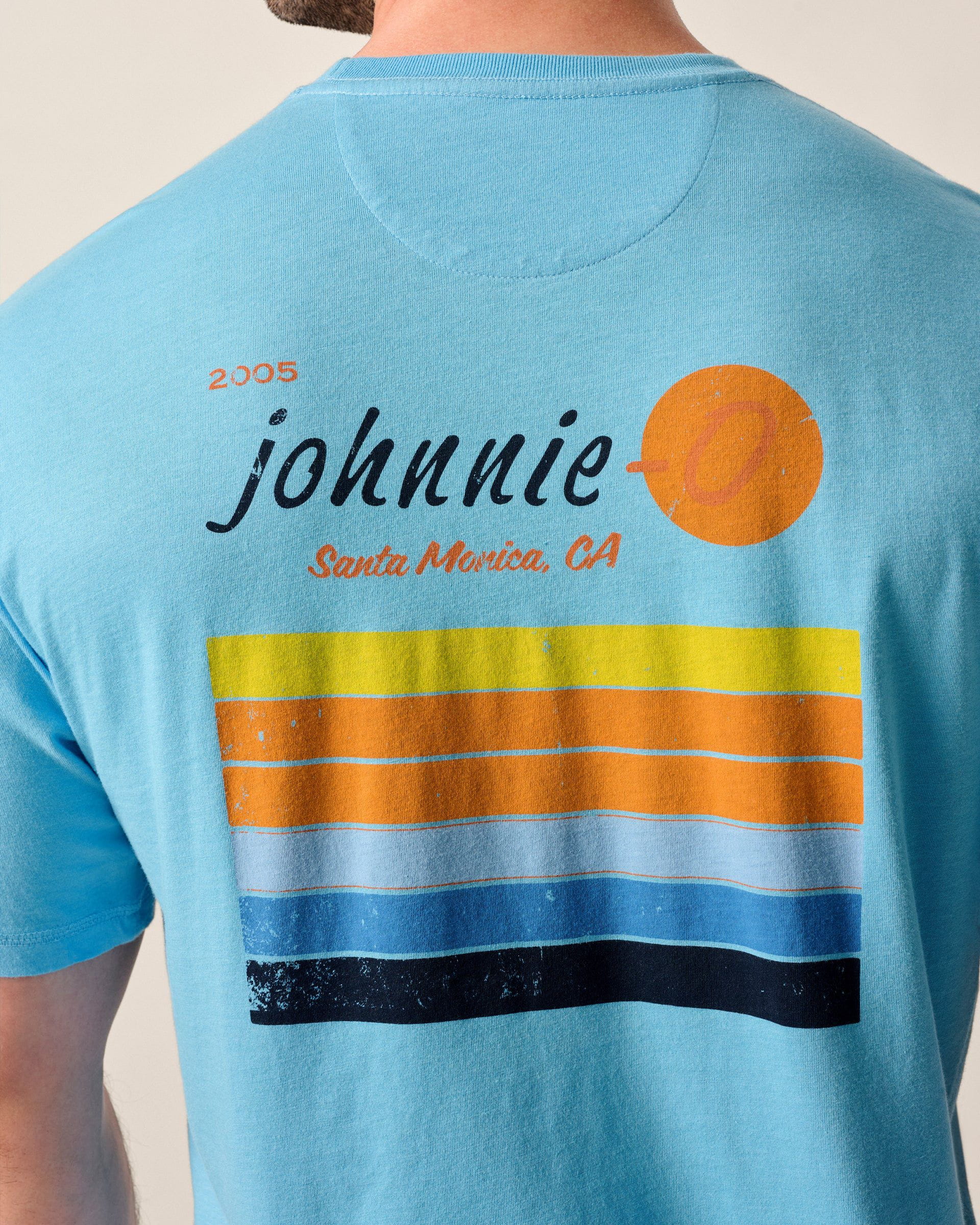 Johnnie-O Sun Line Pocket T-Shirt, Maliblu