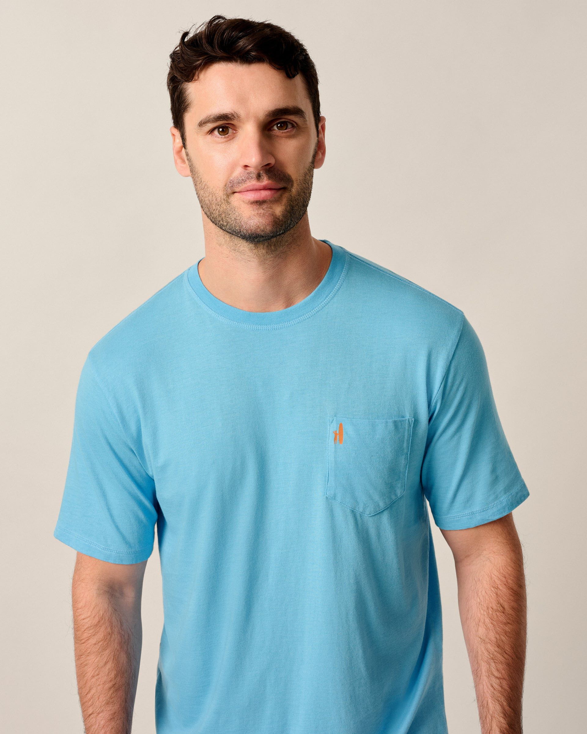 Johnnie-O Sun Line Pocket T-Shirt, Maliblu