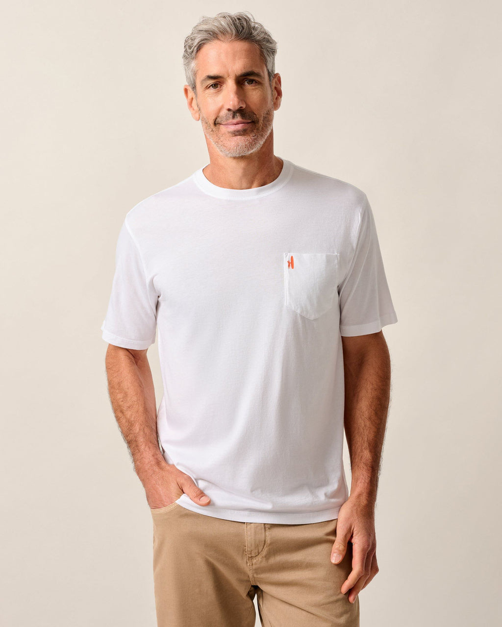 Johnnie-O Surf Sunset Pocket T-Shirt, White