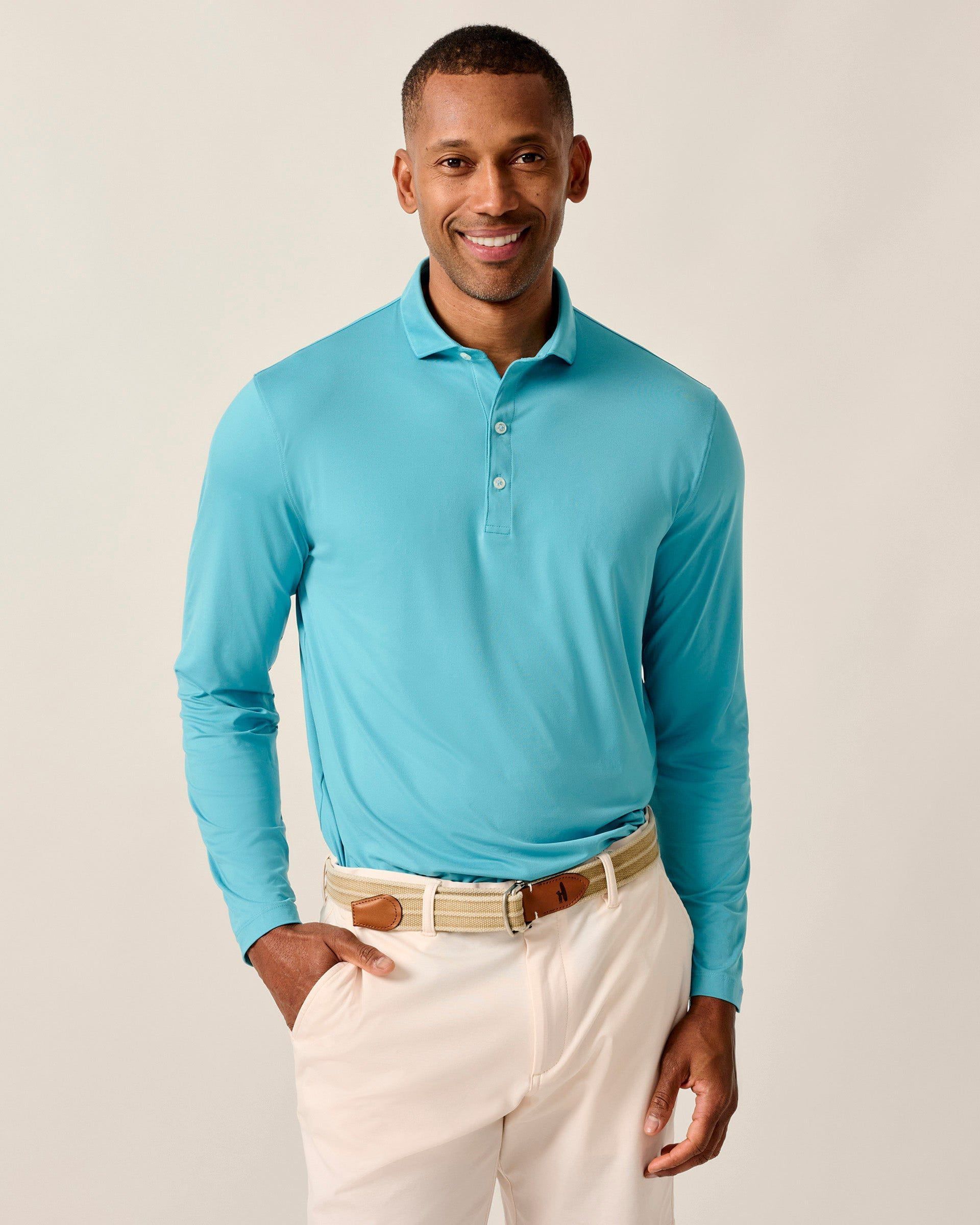 Johnnie-O Featherweight Long Sleeve Performance Polo - Swing