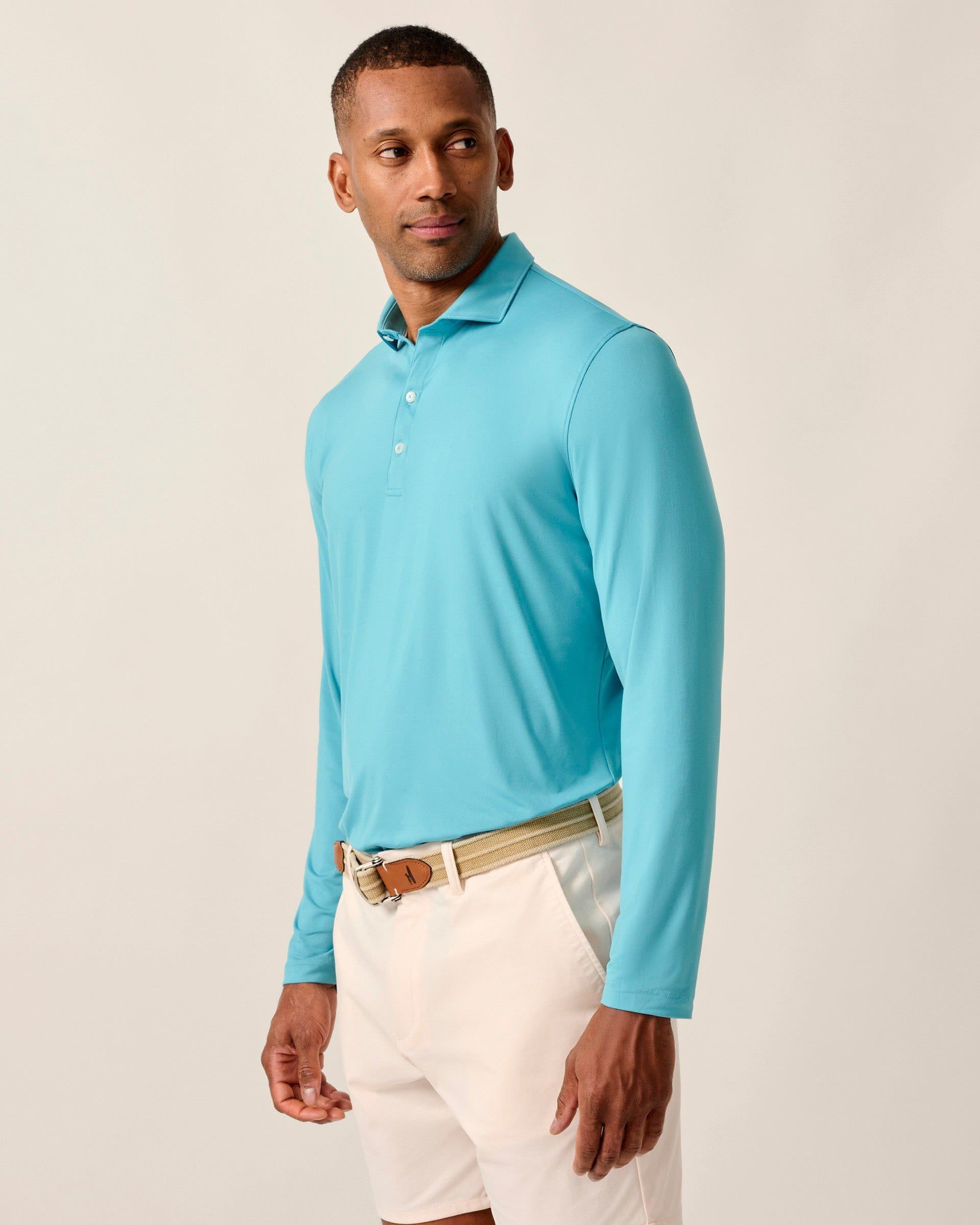Johnnie-O Featherweight Long Sleeve Performance Polo - Swing