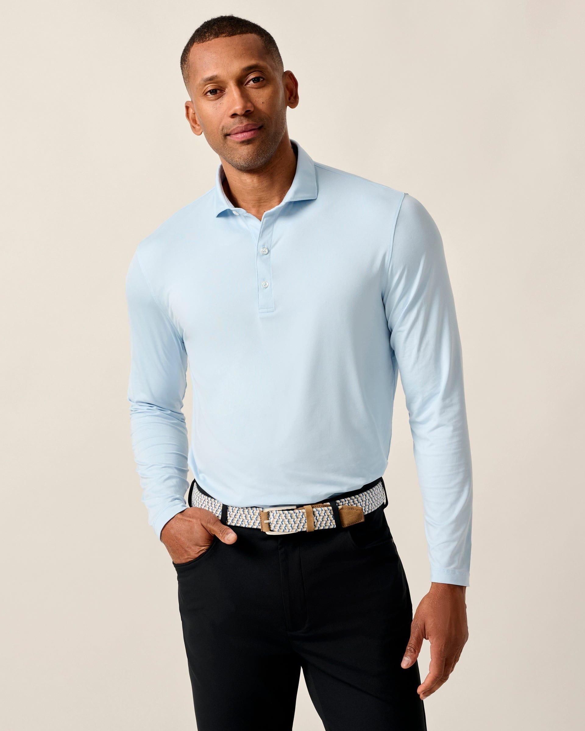 Johnnie-O Featherweight Long Sleeve Performance Polo - Swing