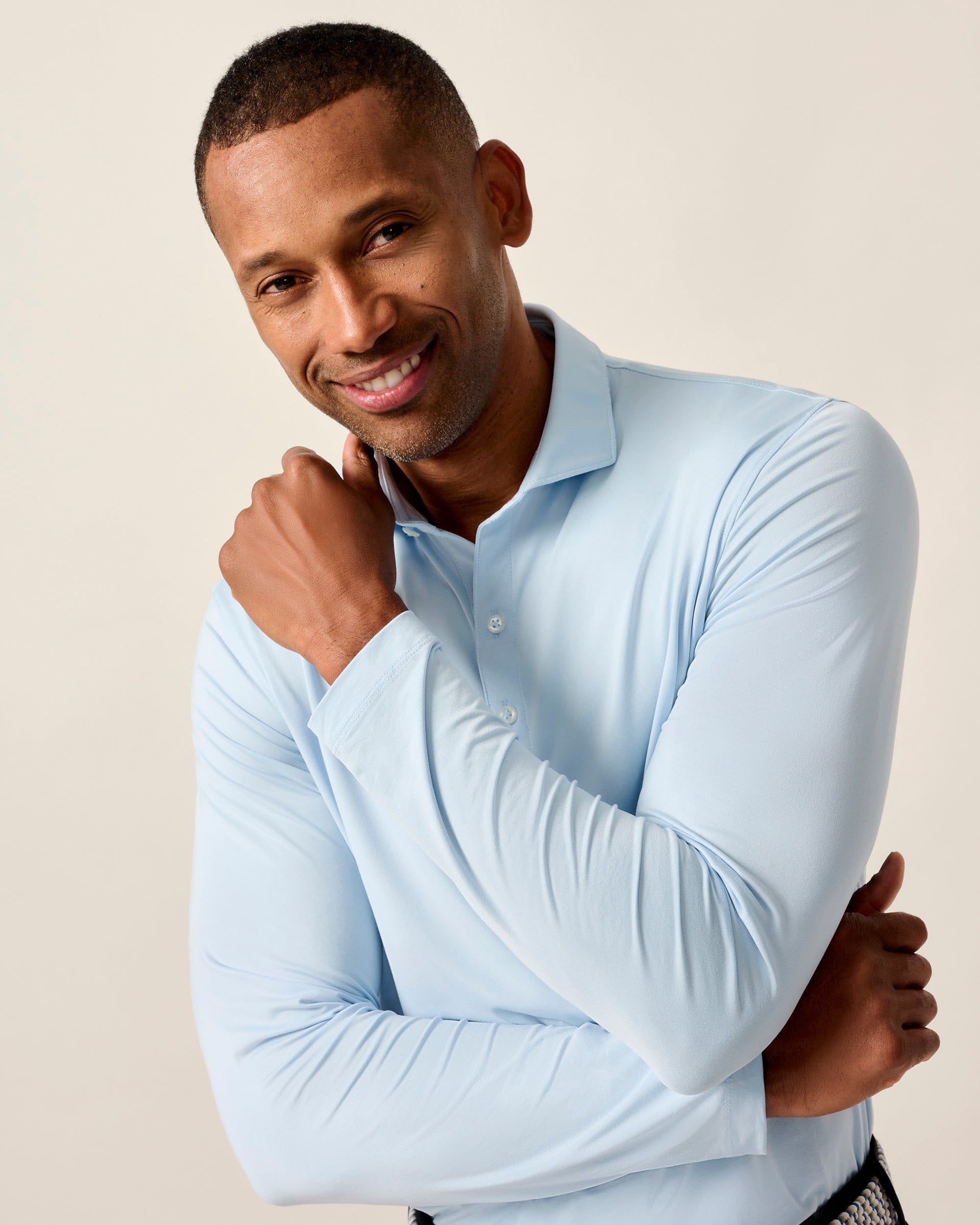 Johnnie-O Featherweight Long Sleeve Performance Polo - Swing