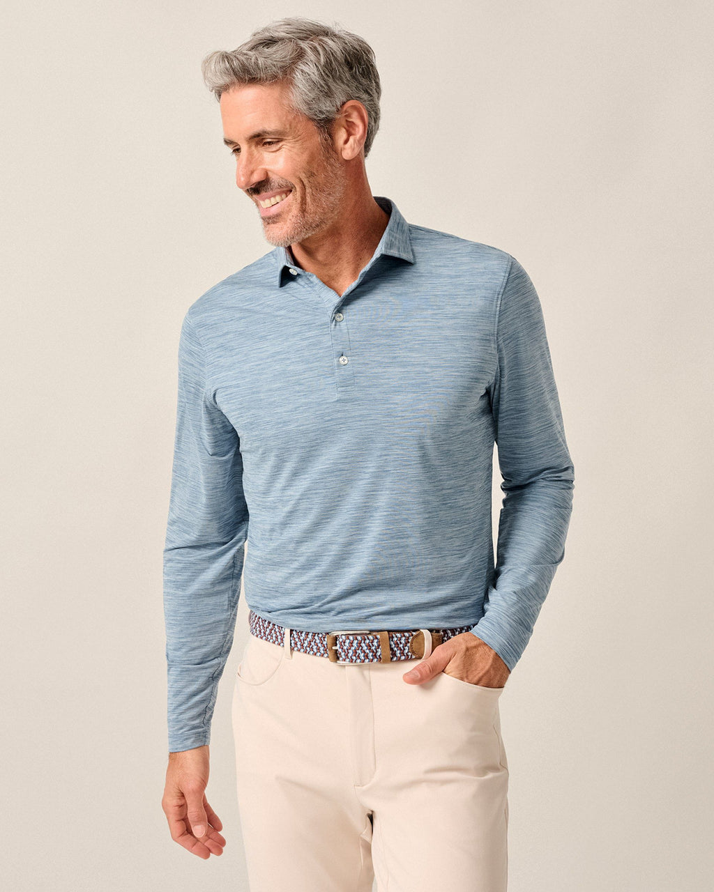 Johnnie-O Featherweight Long Sleeve Performance Polo - Swing
