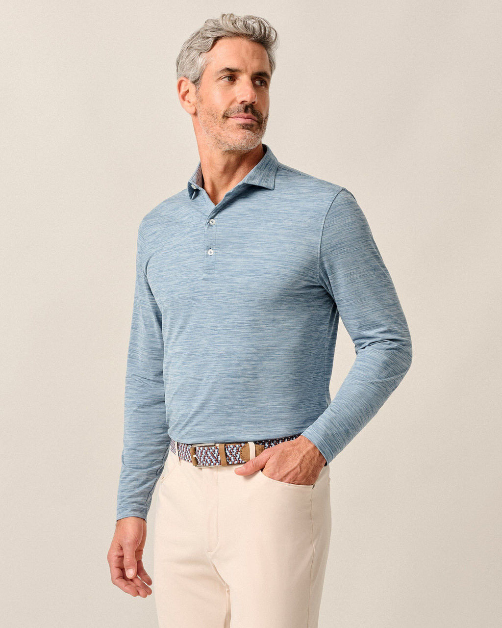 Johnnie-O Featherweight Long Sleeve Performance Polo - Swing