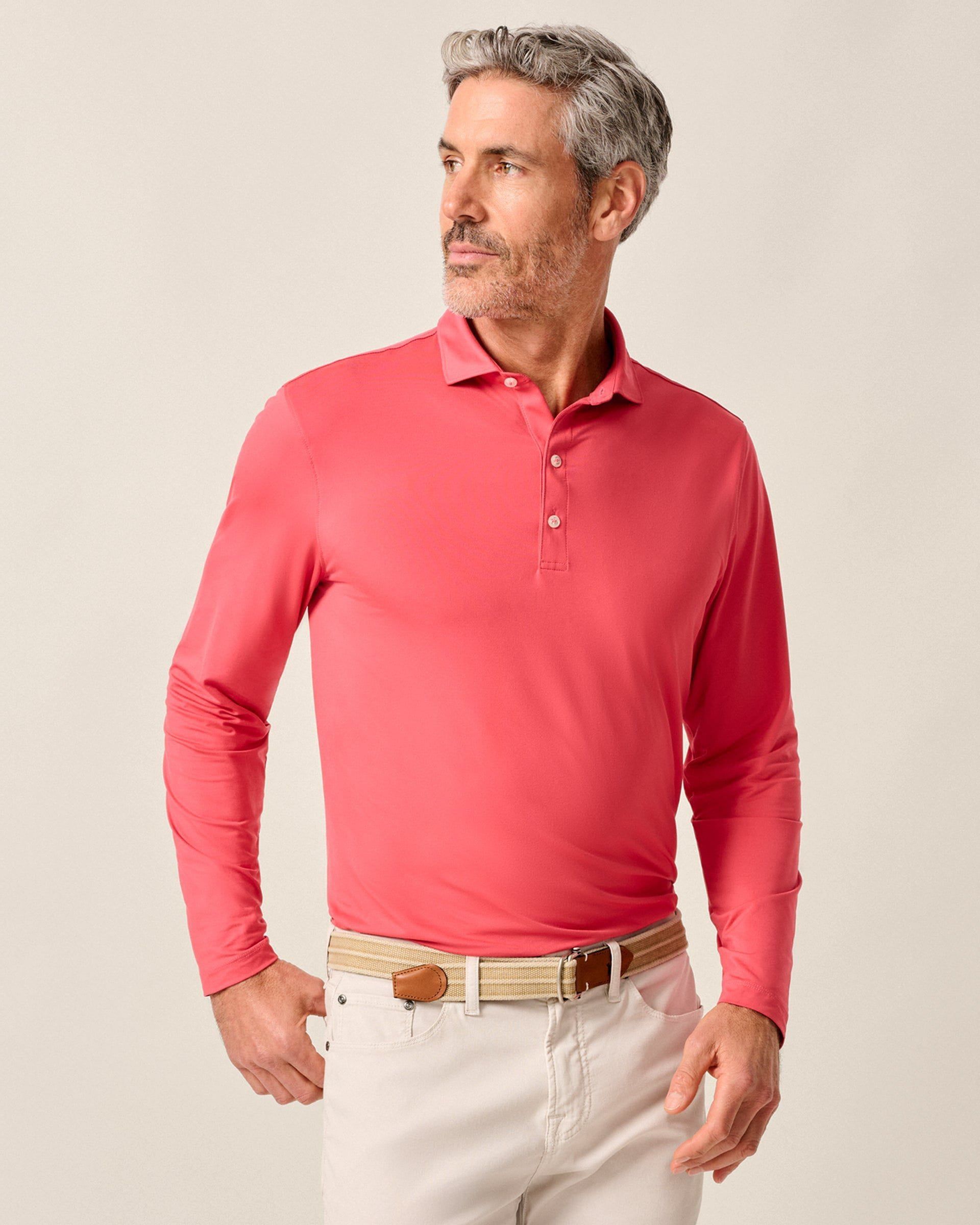 Johnnie-O Featherweight Long Sleeve Performance Polo - Swing