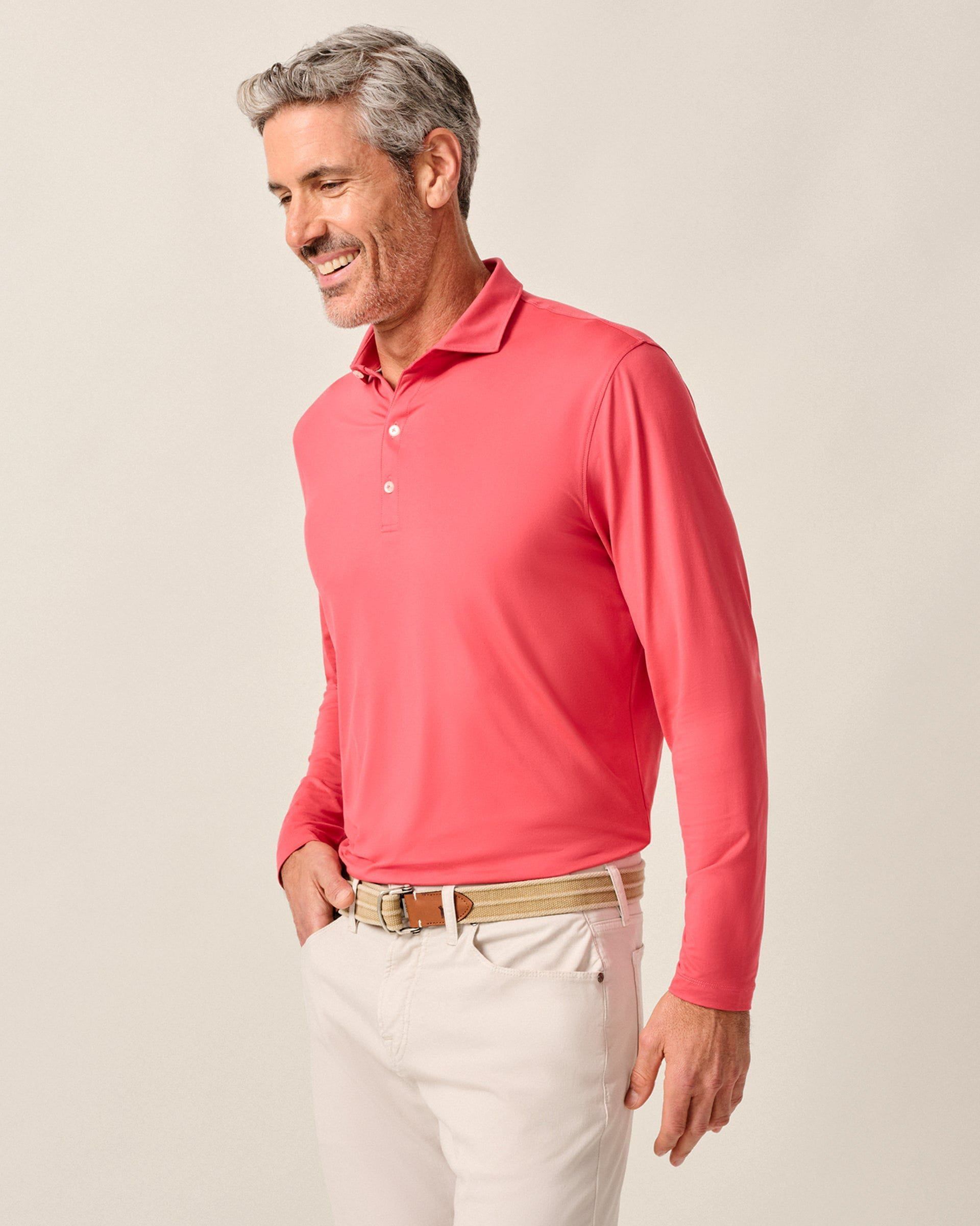 Johnnie-O Featherweight Long Sleeve Performance Polo - Swing