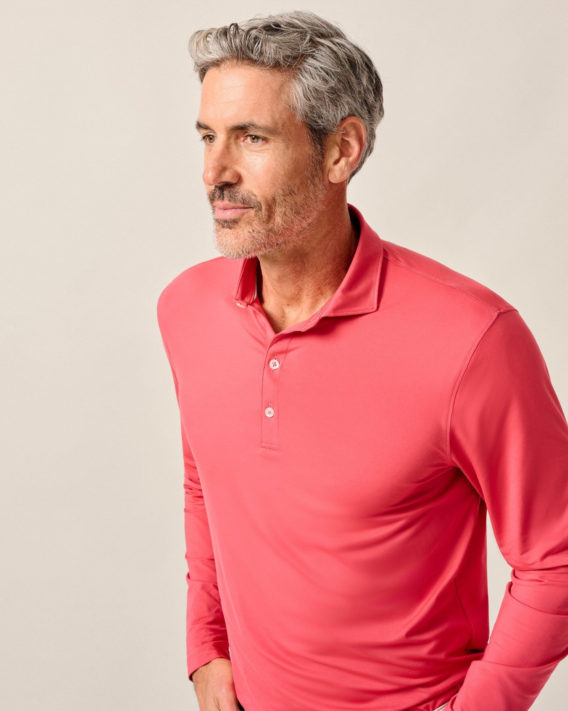 Johnnie-O Featherweight Long Sleeve Performance Polo - Swing