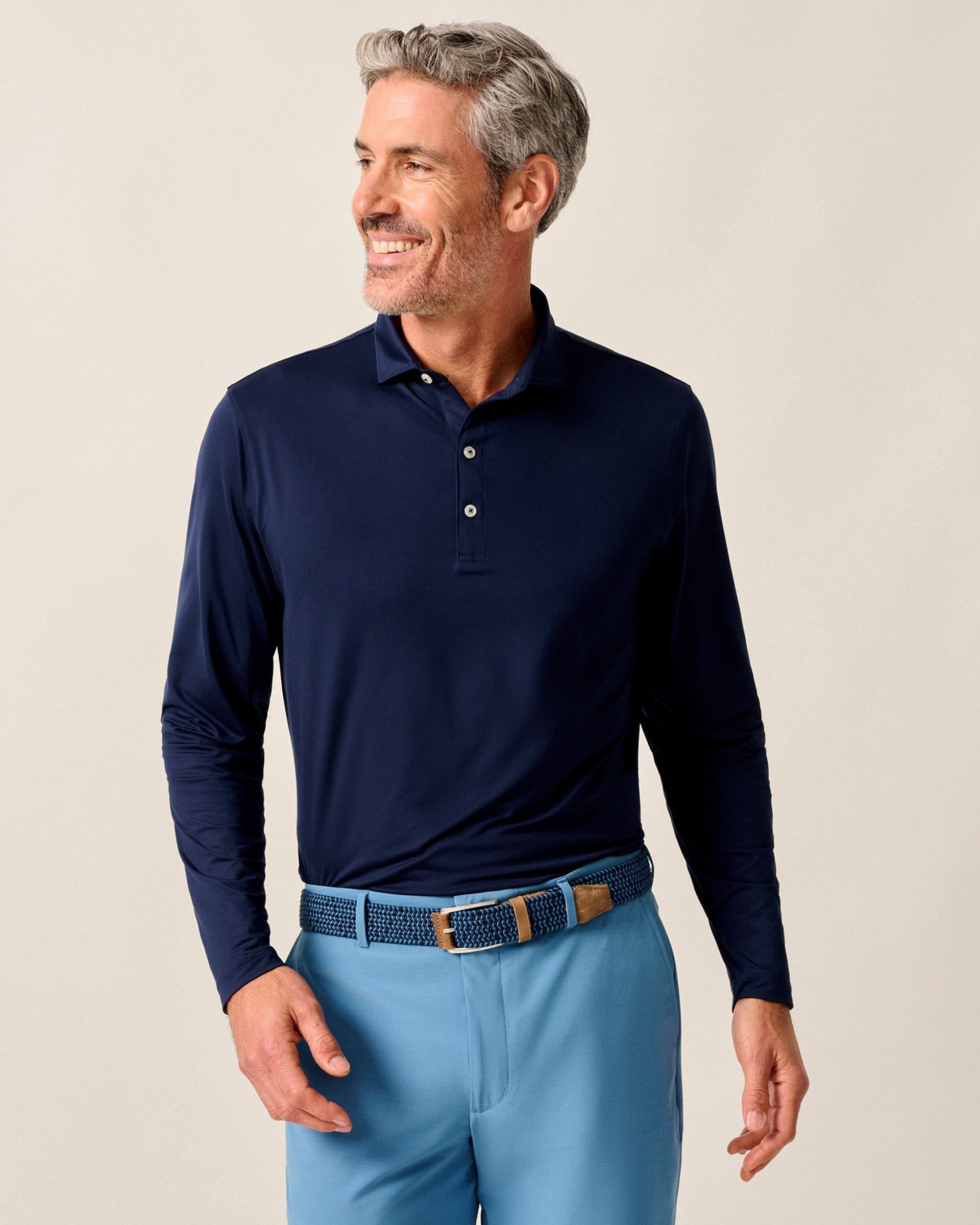 Johnnie-O Featherweight Long Sleeve Performance Polo - Swing