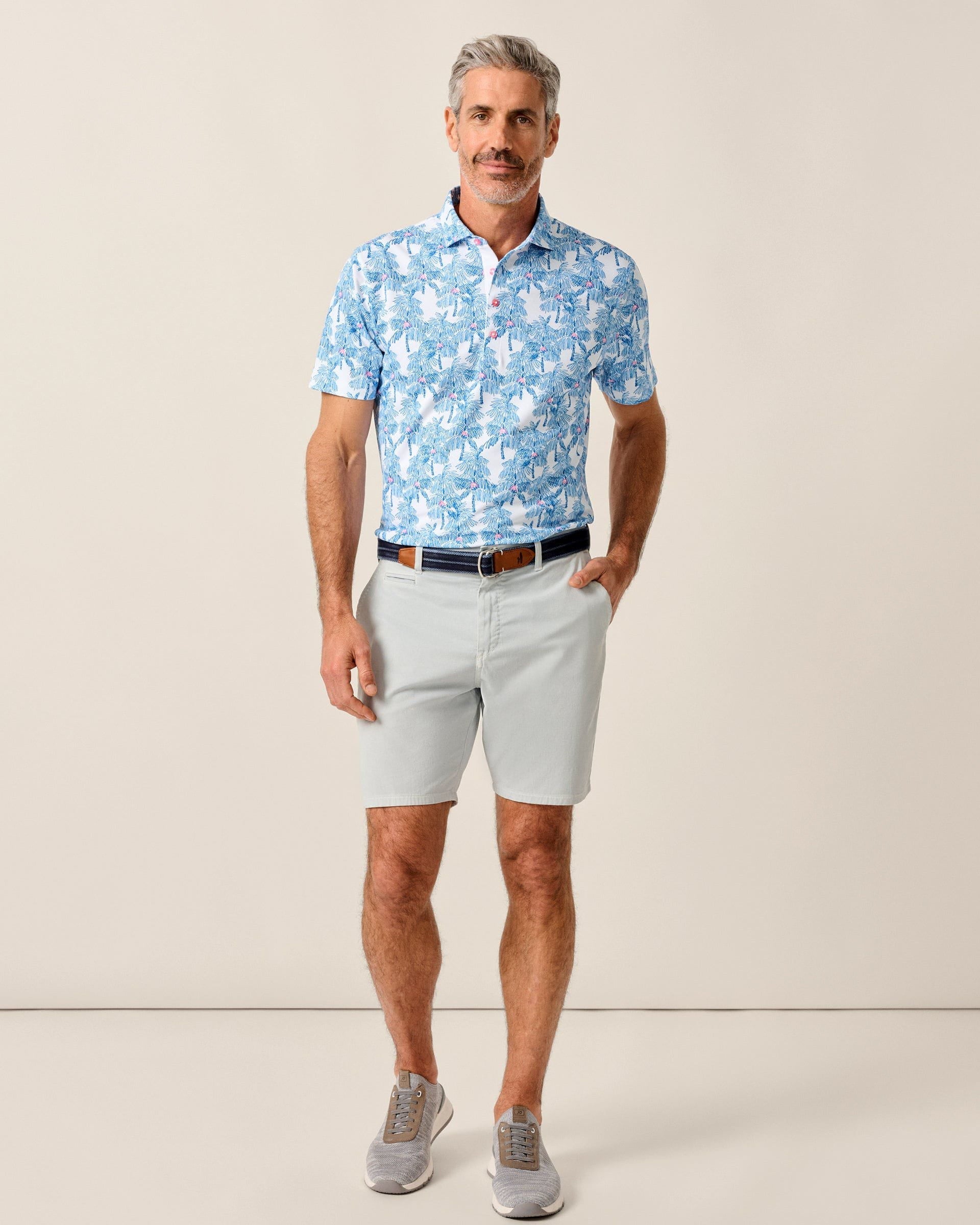 Johnnie-O Performance Mesh Polo - The Grove, Palisades Blue